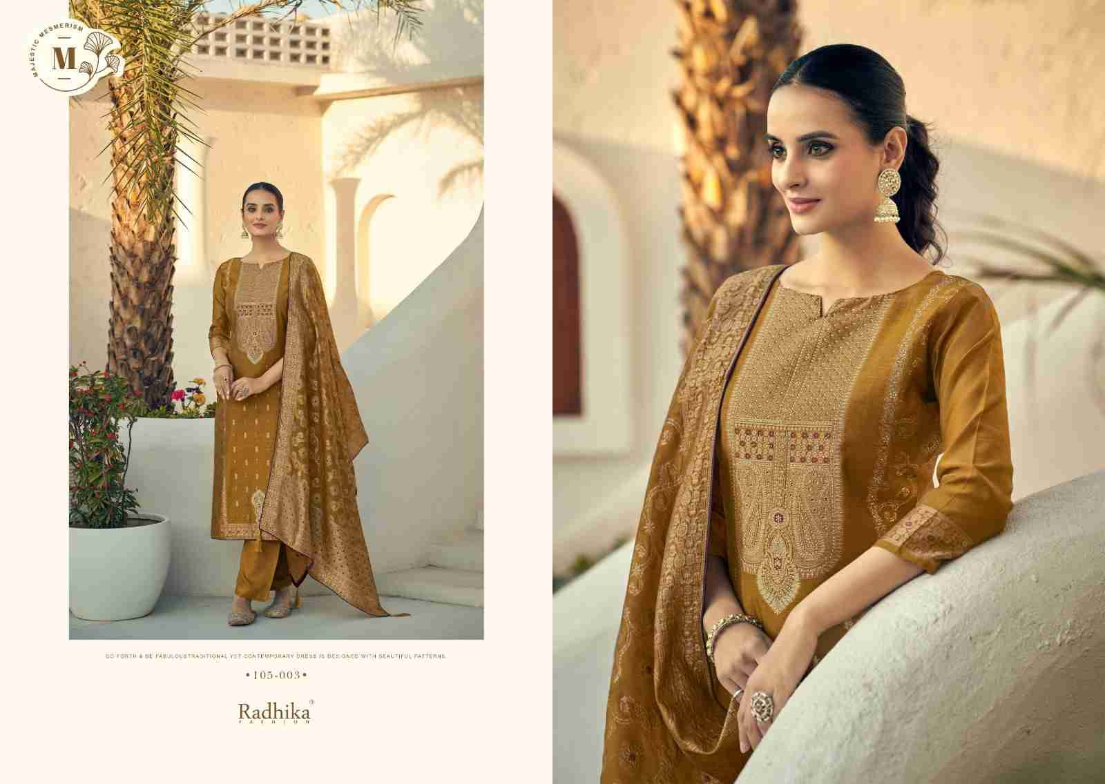 Banarasi Adha Vol-2 By Azara 105-001 To 105-006 Series Beautiful Festive Suits Stylish Fancy Colorful Casual Wear & Ethnic Wear Cotton Jacquard Dresses At Wholesale Price