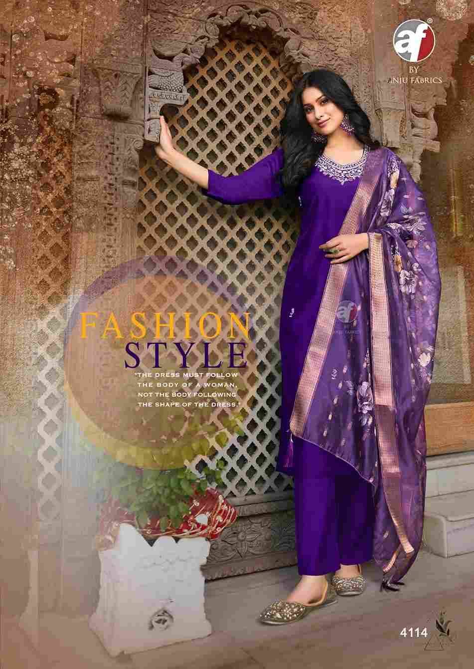 Mayra Vol-6 By Anju Fabrics 4111 To 4116 Series Festive Suits Collection Beautiful Stylish Fancy Colorful Party Wear & Occasional Wear Modal Silk Dresses At Wholesale Price