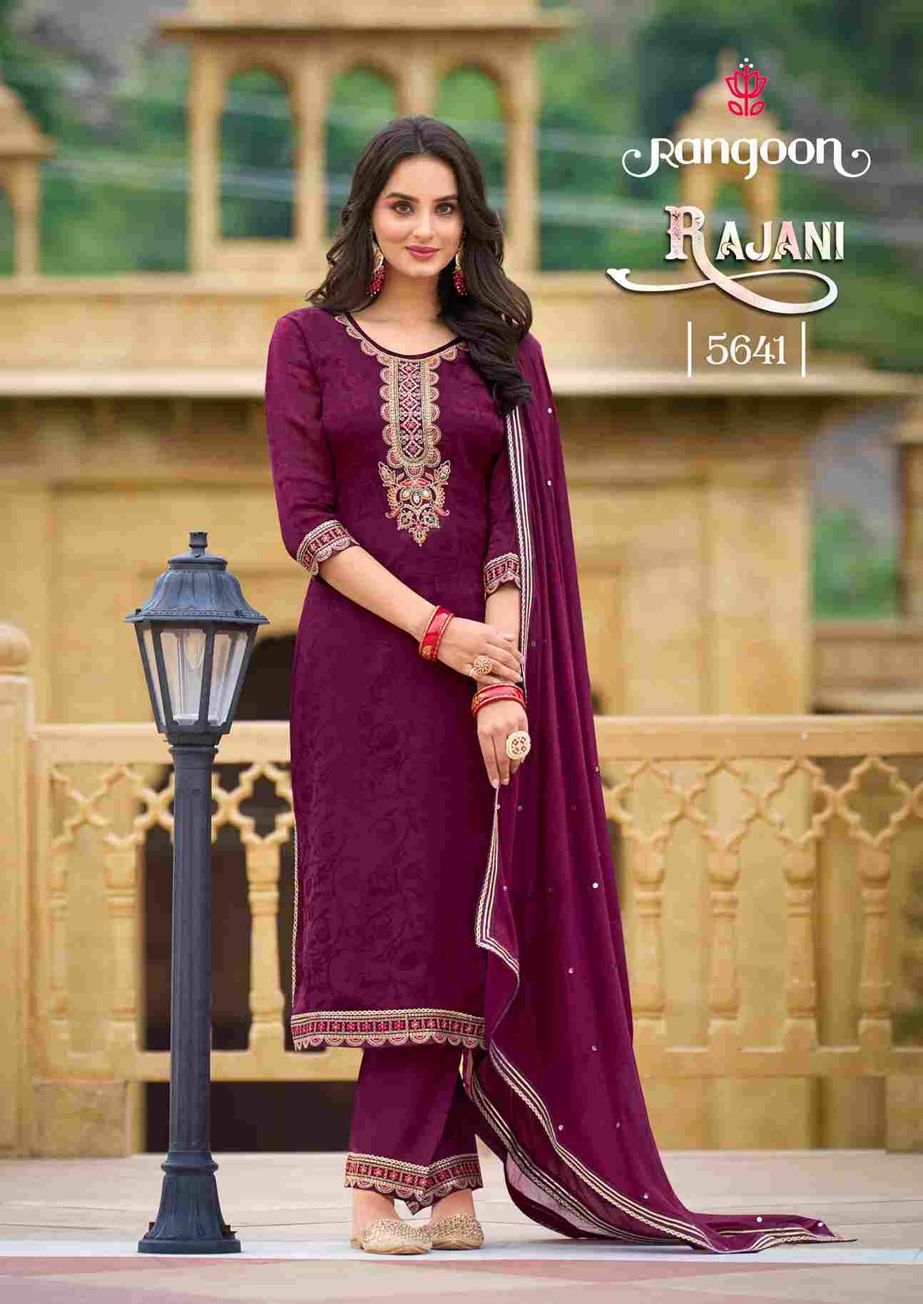 Rajani By Rangoon 5641 To 5644 Series Beautiful Stylish Festive Suits Fancy Colorful Casual Wear & Ethnic Wear & Ready To Wear Pure Chinnon With Work Dresses At Wholesale Price