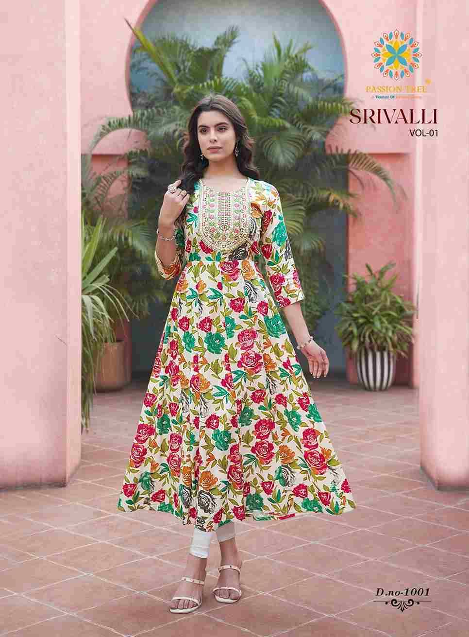 Srivalli Vol-1 By Passion Tree 1001 To 1008 Series Designer Stylish Fancy Colorful Beautiful Party Wear & Ethnic Wear Collection Heavy Rayon Kurtis At Wholesale Price