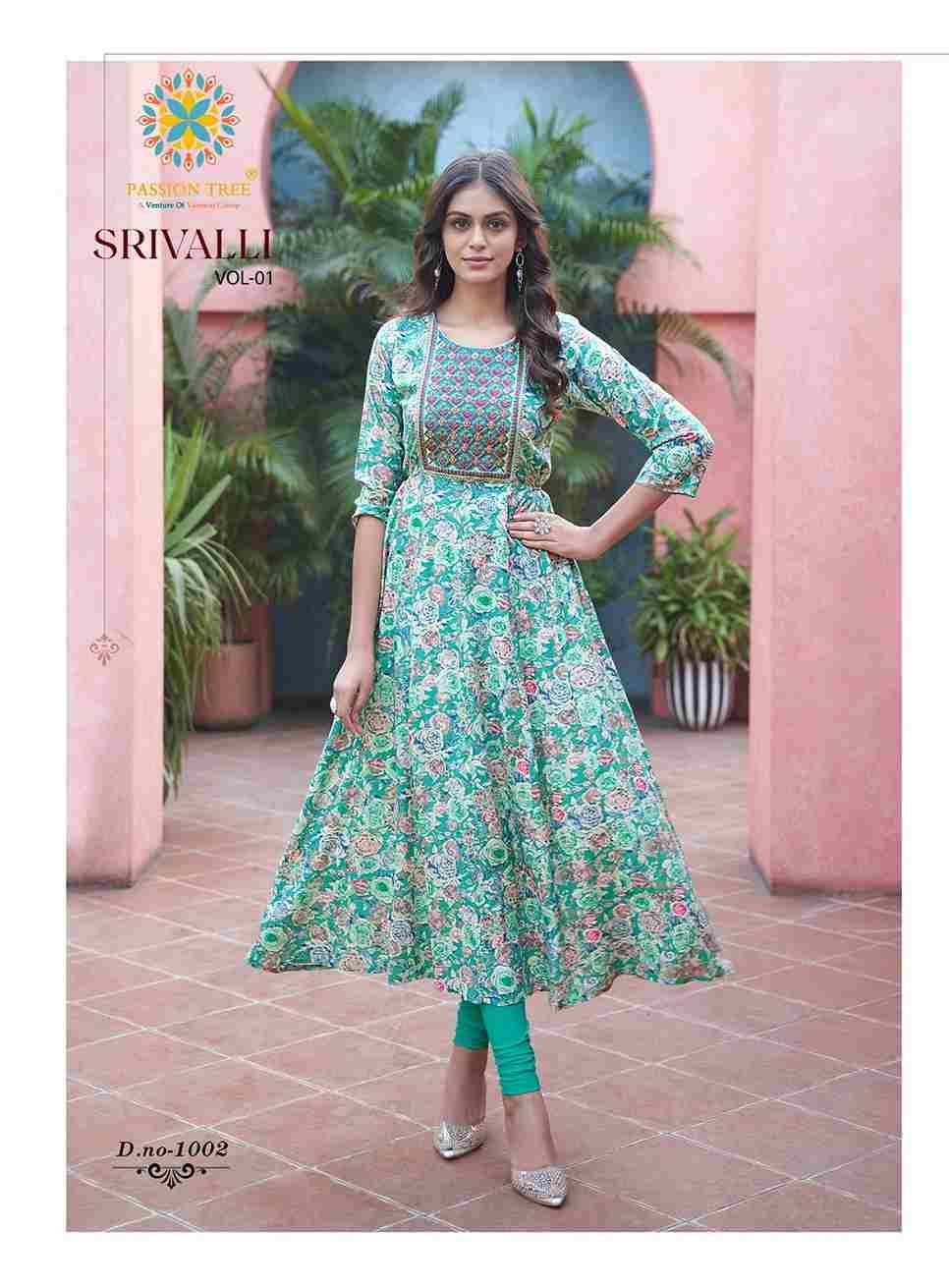 Srivalli Vol-1 By Passion Tree 1001 To 1008 Series Designer Stylish Fancy Colorful Beautiful Party Wear & Ethnic Wear Collection Heavy Rayon Kurtis At Wholesale Price