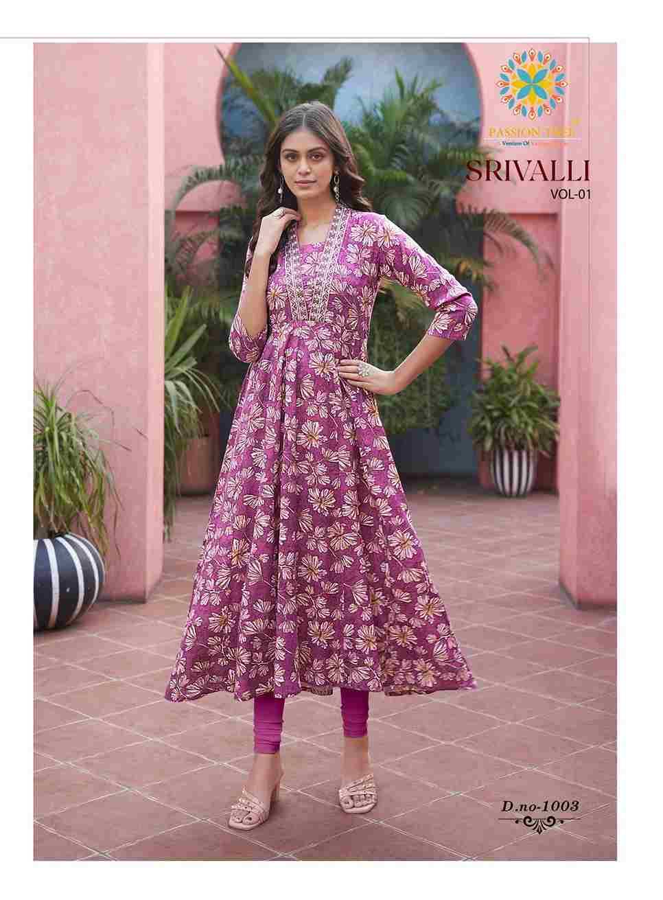 Srivalli Vol-1 By Passion Tree 1001 To 1008 Series Designer Stylish Fancy Colorful Beautiful Party Wear & Ethnic Wear Collection Heavy Rayon Kurtis At Wholesale Price