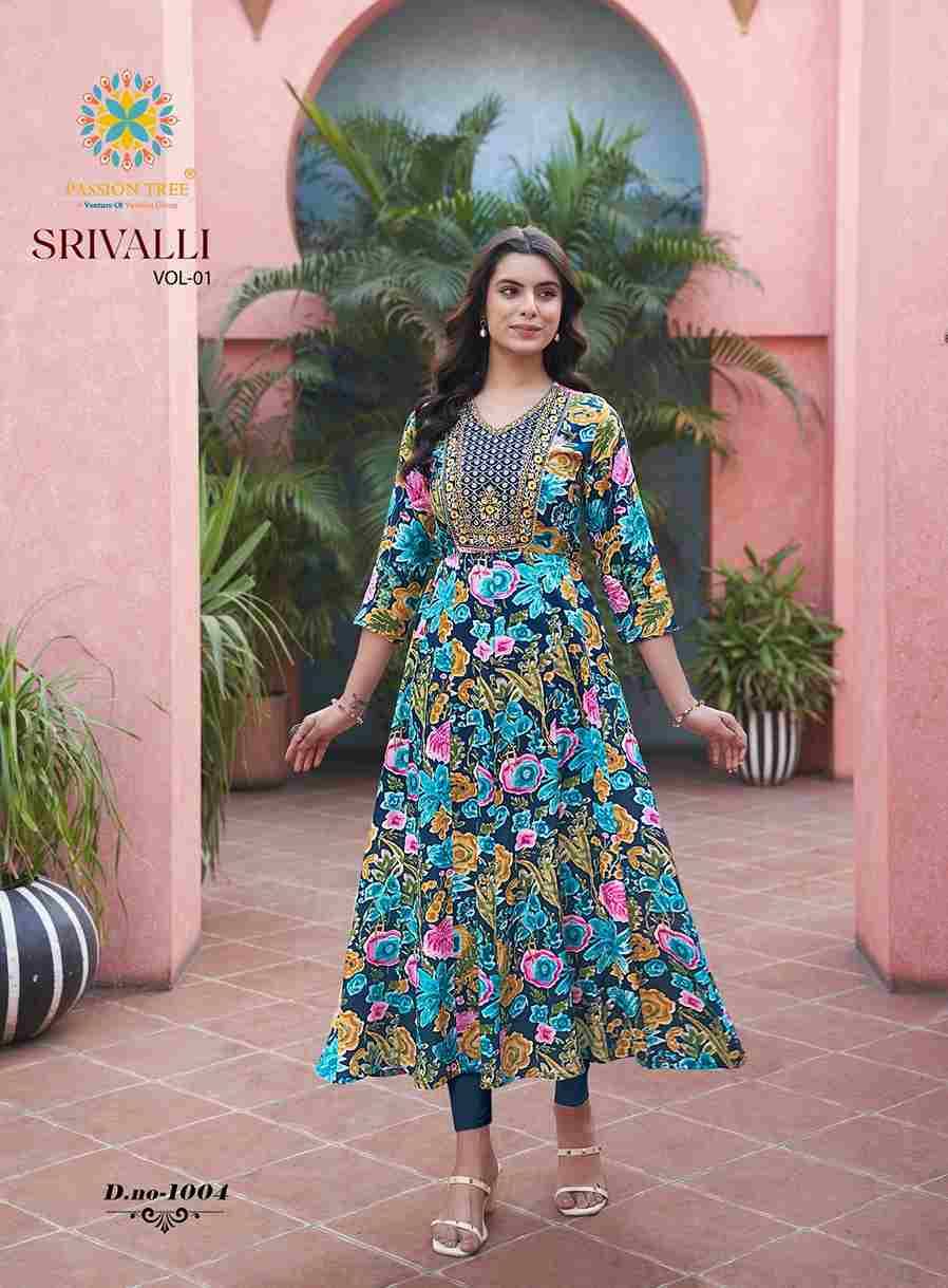 Srivalli Vol-1 By Passion Tree 1001 To 1008 Series Designer Stylish Fancy Colorful Beautiful Party Wear & Ethnic Wear Collection Heavy Rayon Kurtis At Wholesale Price