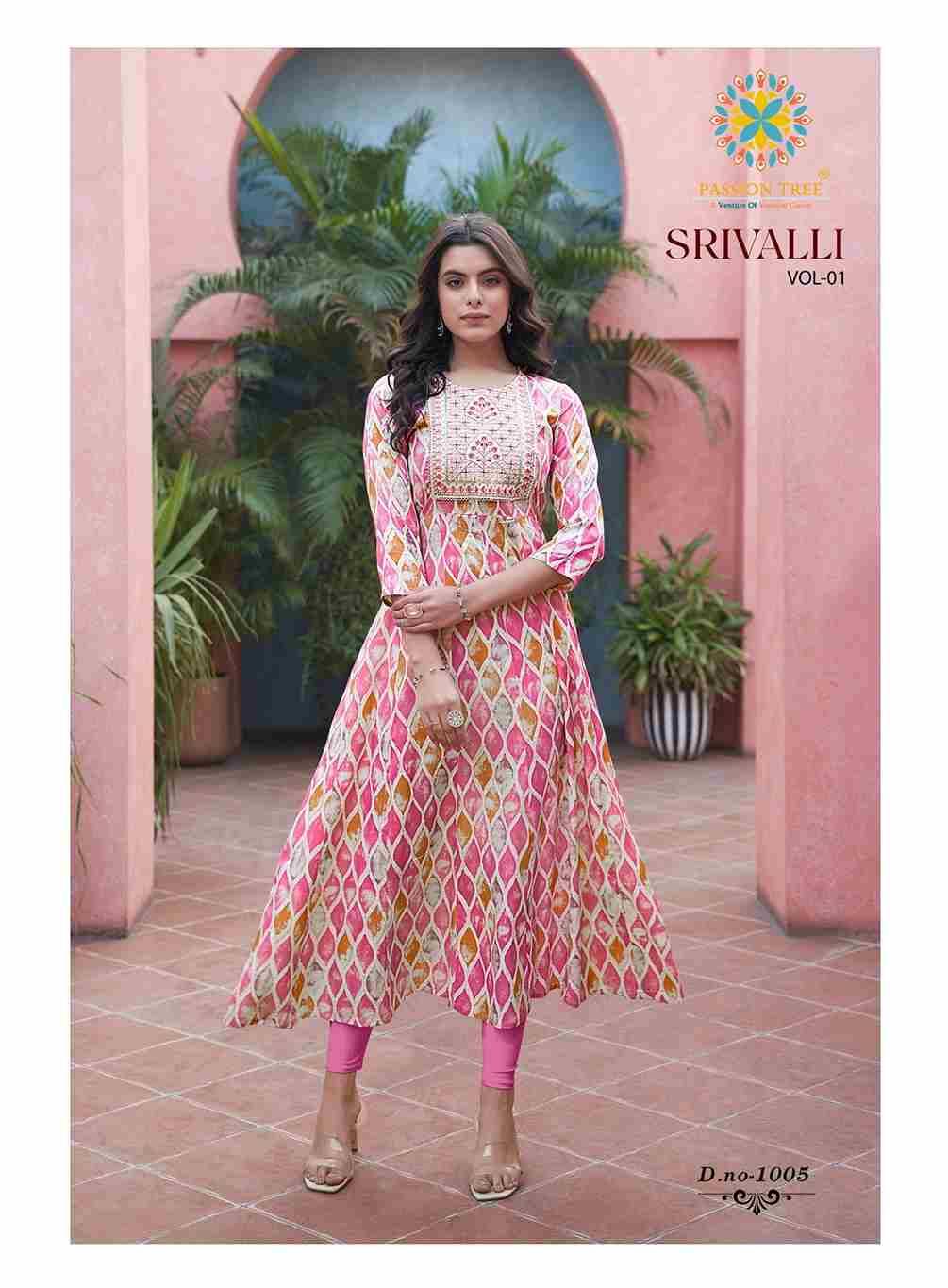 Srivalli Vol-1 By Passion Tree 1001 To 1008 Series Designer Stylish Fancy Colorful Beautiful Party Wear & Ethnic Wear Collection Heavy Rayon Kurtis At Wholesale Price