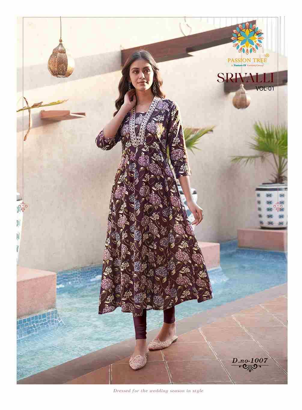 Srivalli Vol-1 By Passion Tree 1001 To 1008 Series Designer Stylish Fancy Colorful Beautiful Party Wear & Ethnic Wear Collection Heavy Rayon Kurtis At Wholesale Price