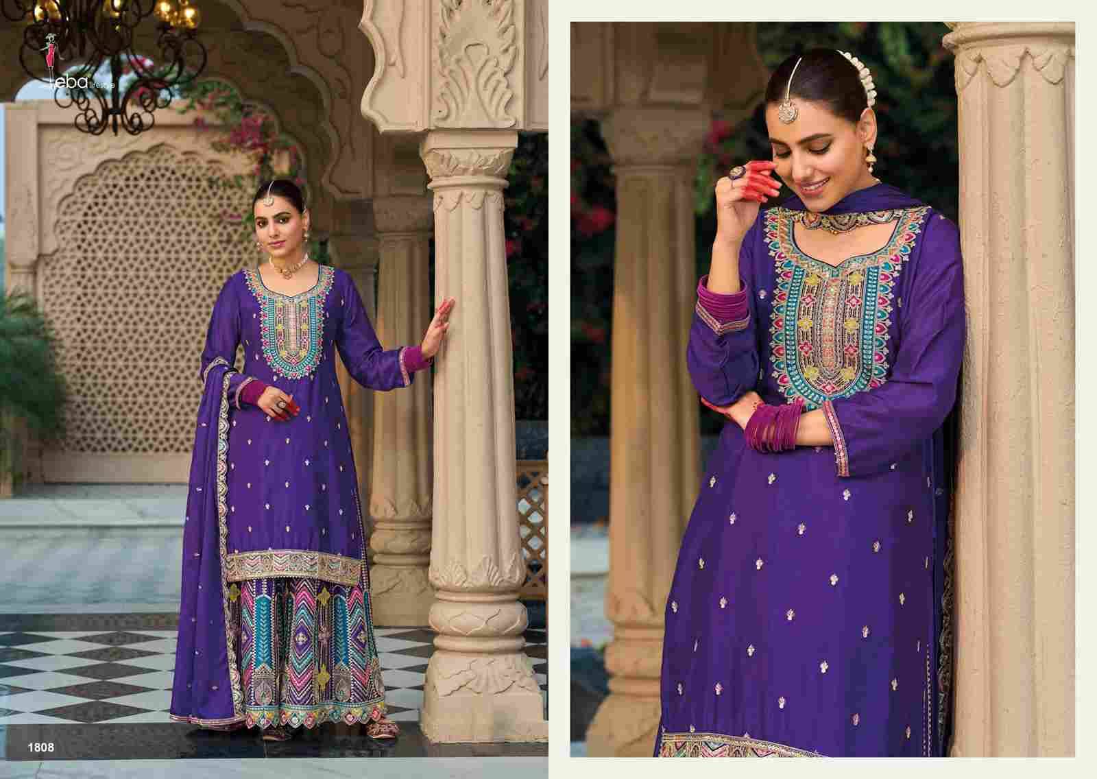 Mohini By Eba Lifestyle 1806 To 1809 Series Beautiful Sharara Suits Colorful Stylish Fancy Casual Wear & Ethnic Wear Chinnon Embroidery Dresses At Wholesale Price