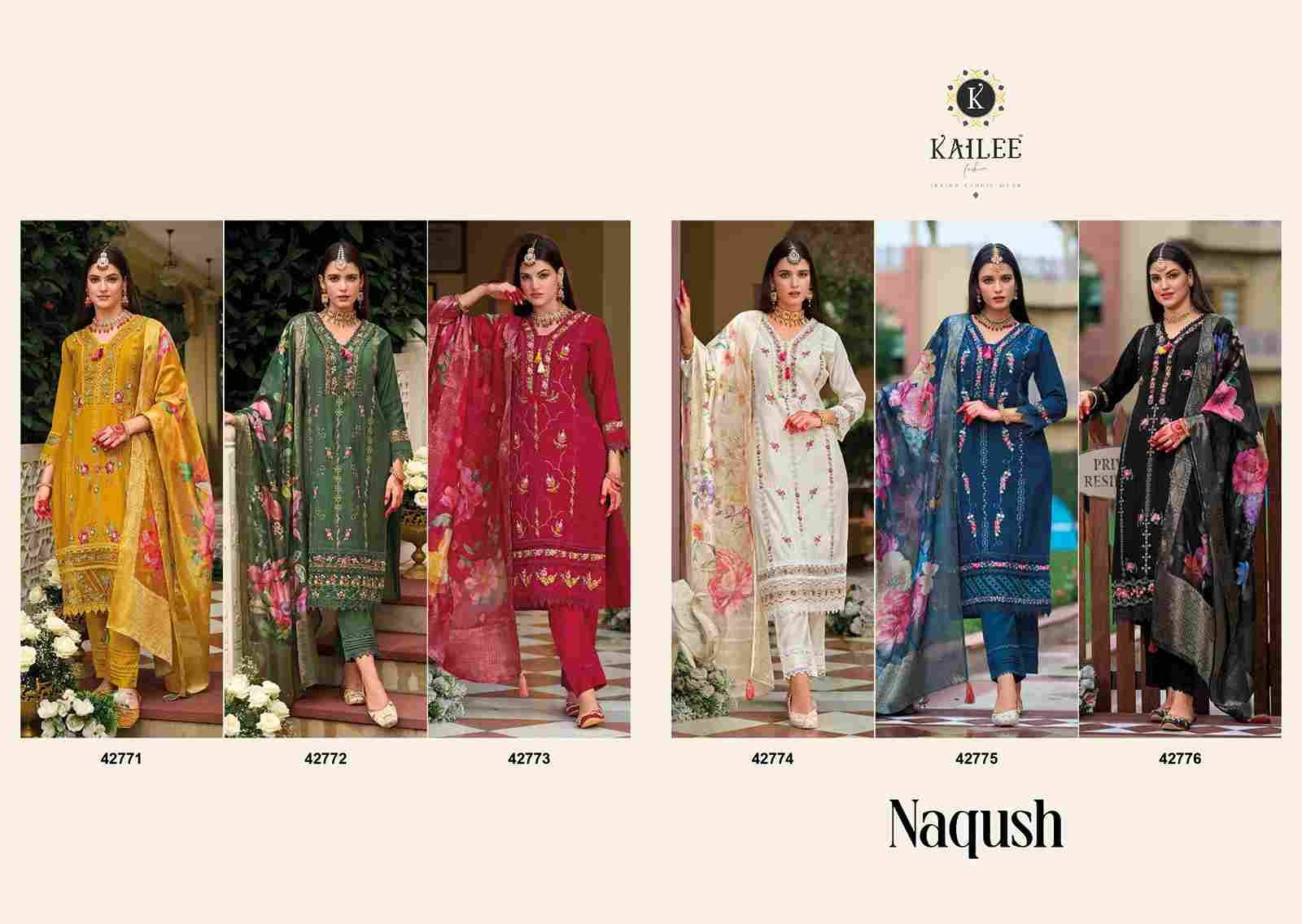 Naqush By Kailee 42771 To 42776 Series Beautiful Festive Suits Colorful Stylish Fancy Casual Wear & Ethnic Wear Pure Viscose Silk Dresses At Wholesale Price