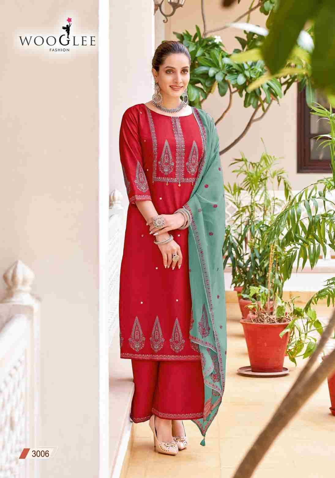 Swaraj By Wooglee 3001 To 3006 Series Beautiful Stylish Festive Suits Fancy Colorful Casual Wear & Ethnic Wear & Ready To Wear Viscose Weaving Dresses At Wholesale Price