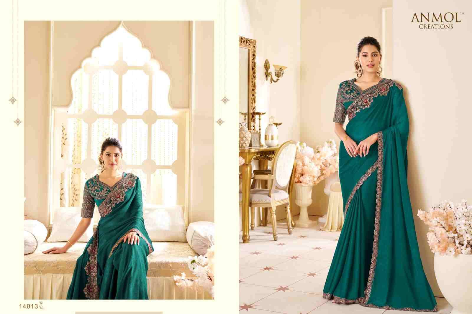 Elegance Vol-19 By Anmol Creation 14001 To 14016 Series Indian Traditional Wear Collection Beautiful Stylish Fancy Colorful Party Wear & Occasional Wear Georgette Sarees At Wholesale Price