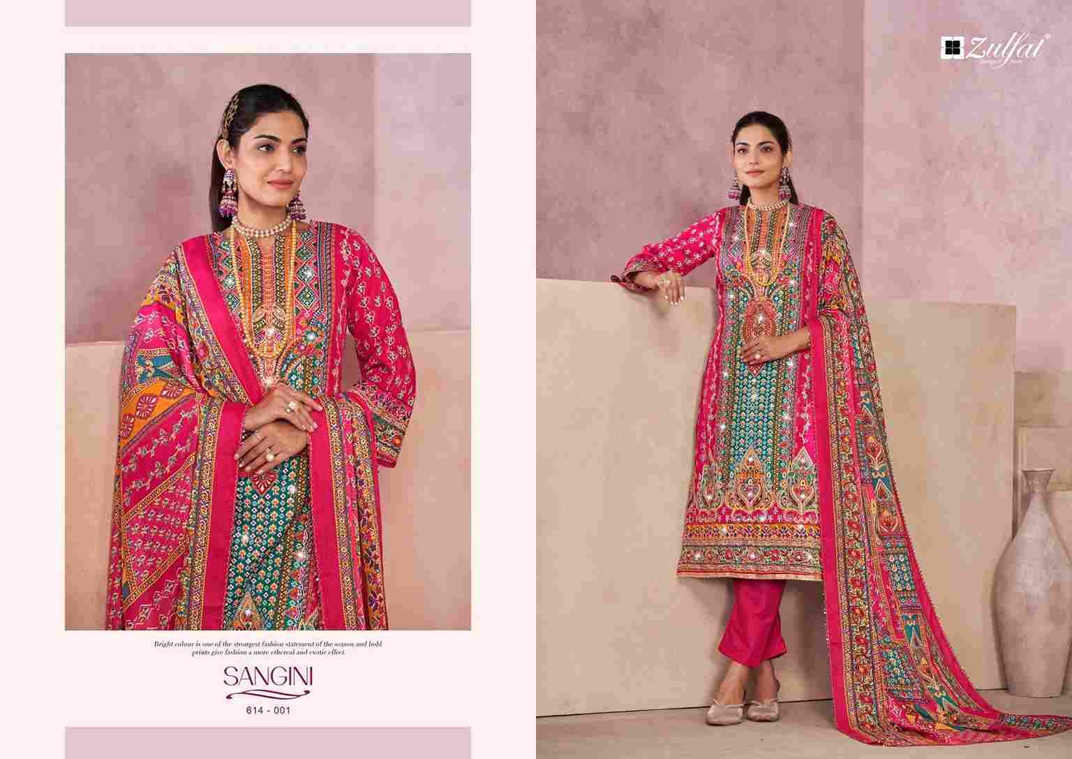 Sangini Vol-4 By Zulfat 614-001 To 614-006 Series Beautiful Festive Suits Stylish Fancy Colorful Casual Wear & Ethnic Wear Pure Jam Cotton Print Dresses At Wholesale Price