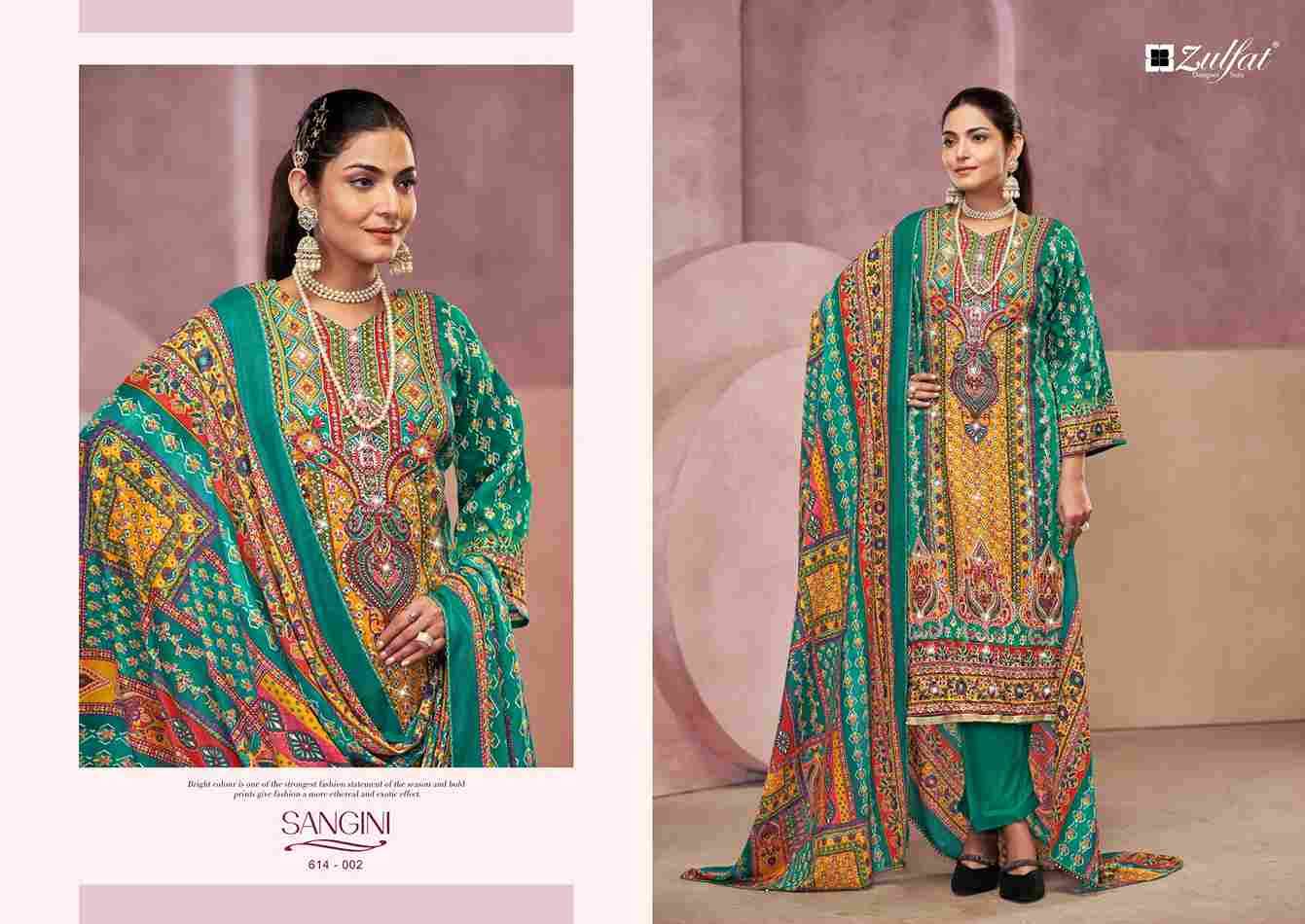 Sangini Vol-4 By Zulfat 614-001 To 614-006 Series Beautiful Festive Suits Stylish Fancy Colorful Casual Wear & Ethnic Wear Pure Jam Cotton Print Dresses At Wholesale Price