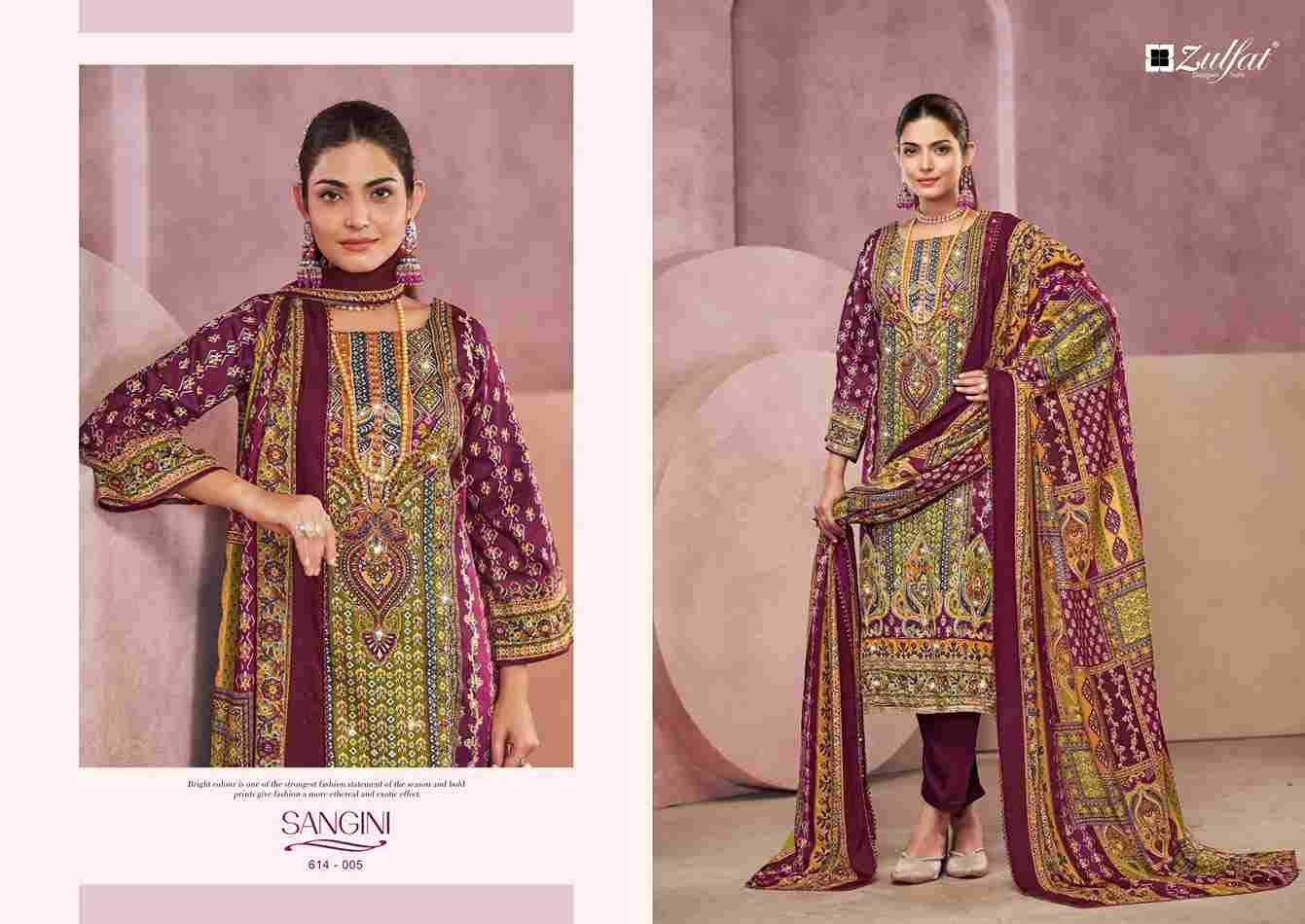 Sangini Vol-4 By Zulfat 614-001 To 614-006 Series Beautiful Festive Suits Stylish Fancy Colorful Casual Wear & Ethnic Wear Pure Jam Cotton Print Dresses At Wholesale Price