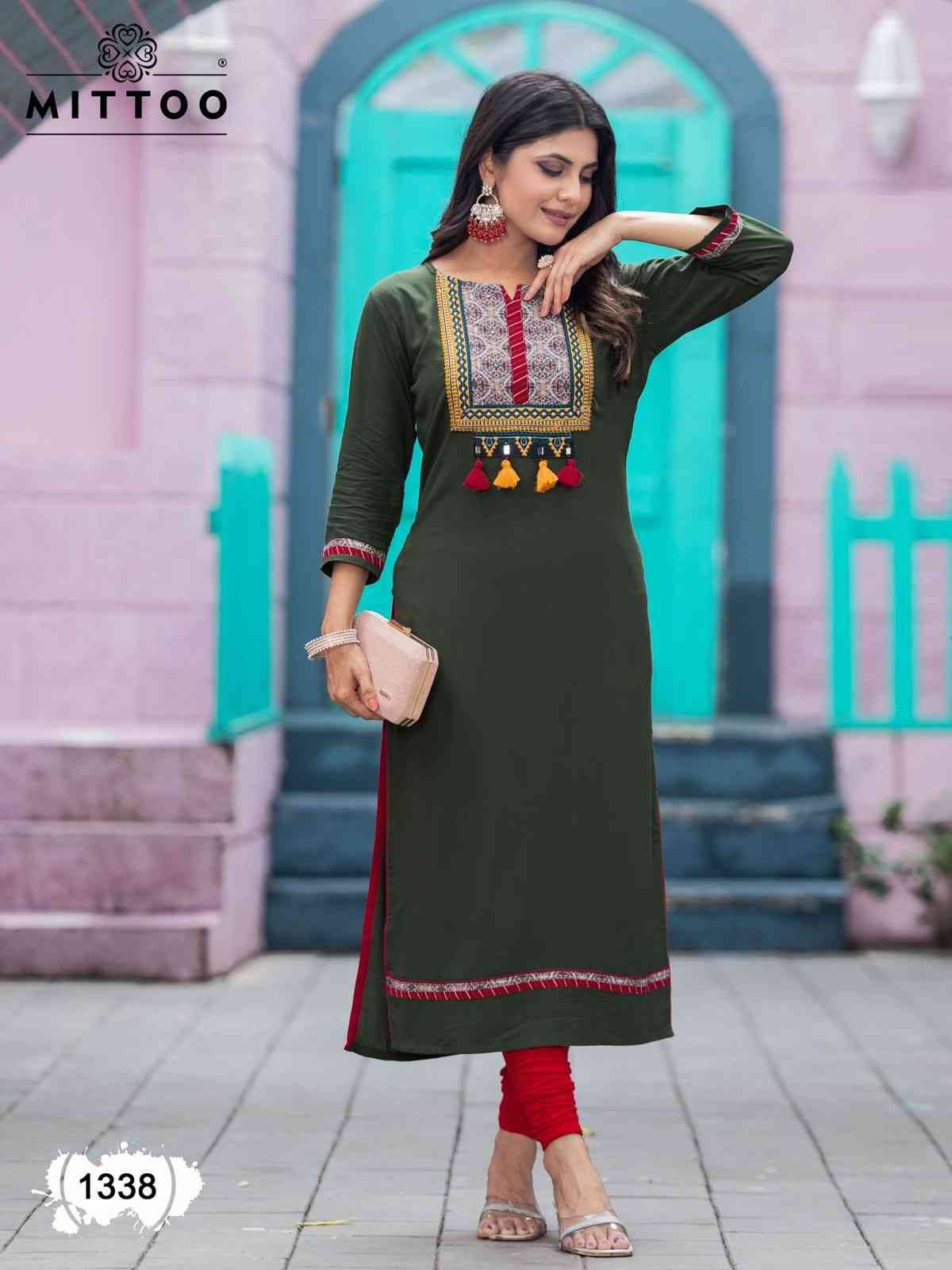 Palak Vol-39 By Mittoo 1331 To 1338 Series Designer Festive Suits Collection Beautiful Stylish Fancy Colorful Party Wear & Occasional Wear Rayon Print Kurtis At Wholesale Price