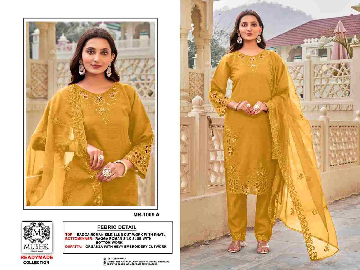 Mushq Hit Design R-1009 Colours By Mushq R-1009-A To R-1009-D Series Beautiful Winter Collection Pakistani Suits Stylish Fancy Colorful Casual Wear & Ethnic Wear Pure Roman Silk Embroidery Dresses At Wholesale Price