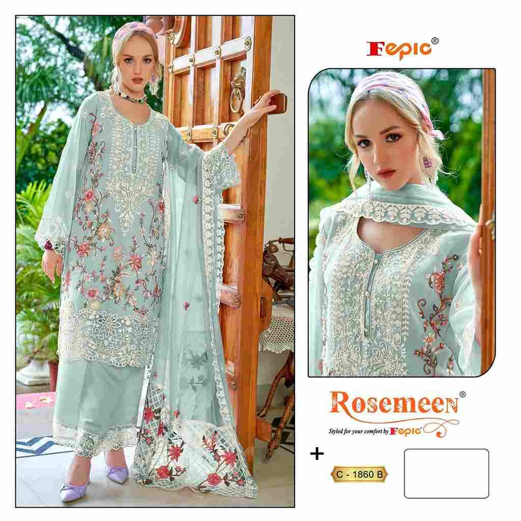 Fepic 1860 Colours By Fepic 1860-A To 1860-C Series Beautiful Pakistani Suits Colorful Stylish Fancy Casual Wear & Ethnic Wear Georgette Embroidered Dresses At Wholesale Price