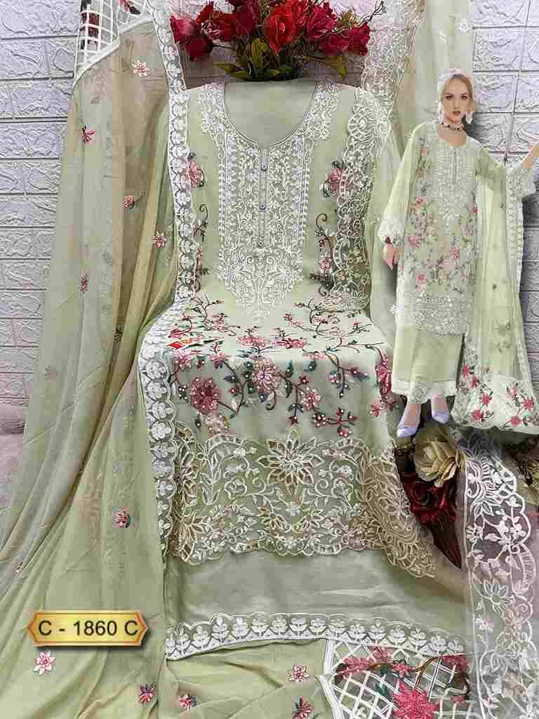 Fepic 1860 Colours By Fepic 1860-A To 1860-C Series Beautiful Pakistani Suits Colorful Stylish Fancy Casual Wear & Ethnic Wear Georgette Embroidered Dresses At Wholesale Price