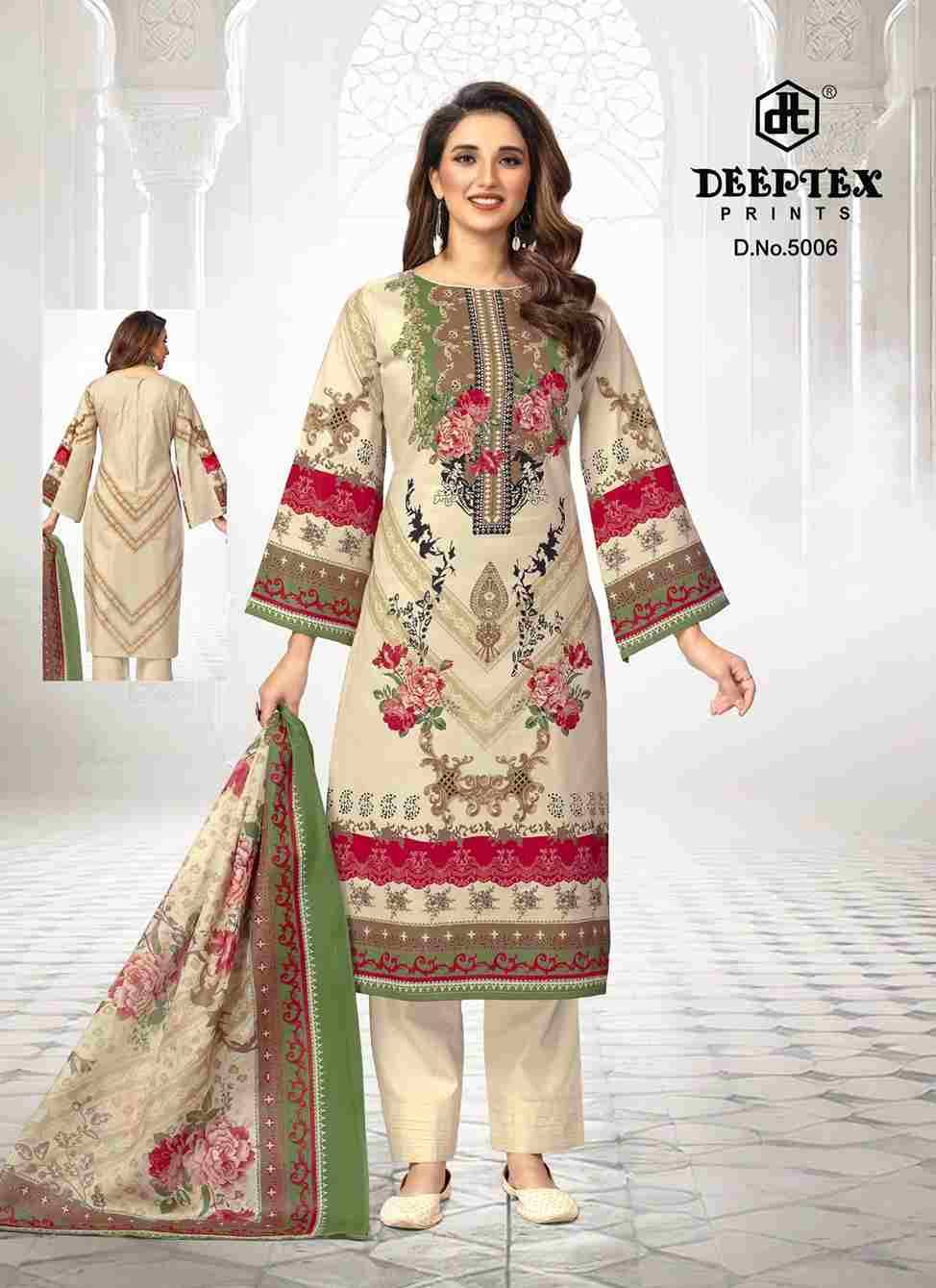 Roohi Zara Vol-5 By Deeptex Prints 5001 To 5008 Series Beautiful Stylish Festive Suits Fancy Colorful Casual Wear & Ethnic Wear & Ready To Wear Heavy Lawn Print Dresses At Wholesale Price