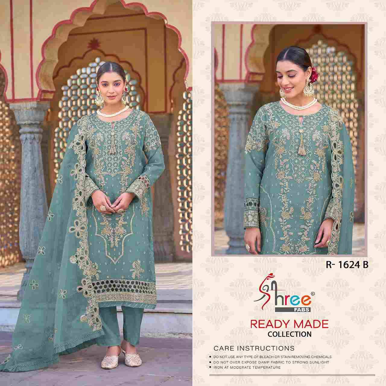 Shree Fabs Hit Design R-1624 Colours By Shree Fabs R-1624-A To R-1624-D Series Beautiful Pakistani Suits Stylish Fancy Colorful Party Wear & Occasional Wear Pure Organza Embroidered Dresses At Wholesale Price