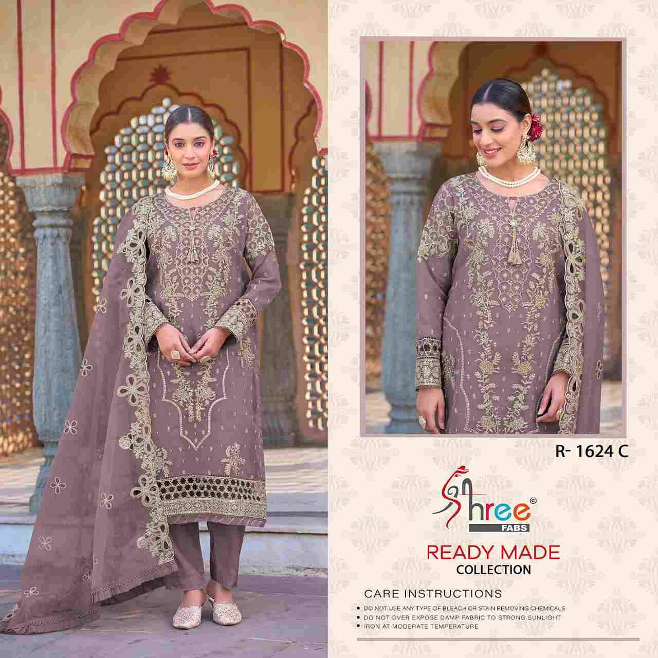 Shree Fabs Hit Design R-1624 Colours By Shree Fabs R-1624-A To R-1624-D Series Beautiful Pakistani Suits Stylish Fancy Colorful Party Wear & Occasional Wear Pure Organza Embroidered Dresses At Wholesale Price