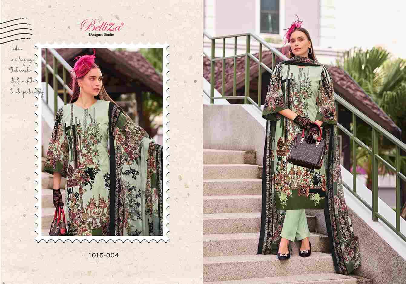 Naira Vol-87 By Belliza 1013-001 To 1013-008 Series Beautiful Festive Suits Stylish Fancy Colorful Casual Wear & Ethnic Wear Pure Cotton Print Dresses At Wholesale Price