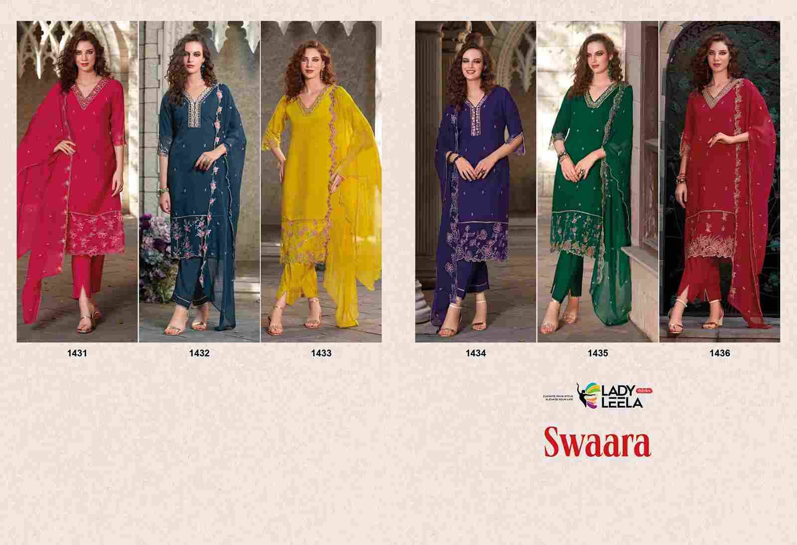 Swaara By Lady Leela 1431 To 1436 Series Designer Festive Suits Collection Beautiful Stylish Fancy Colorful Party Wear & Occasional Wear Viscose Silk Dresses At Wholesale Price