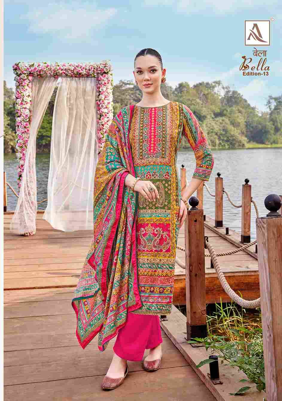 Bella Vol-13 By Alok Suit 1768-001 To 1768-006 Series Beautiful Festive Suits Stylish Fancy Colorful Casual Wear & Ethnic Wear Pure Muslin Print Dresses At Wholesale Price