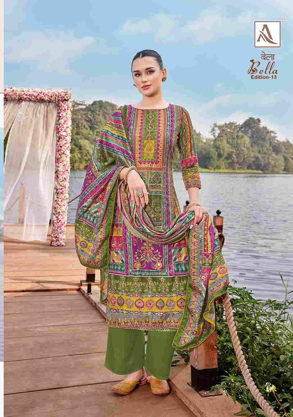 Bella Vol-13 By Alok Suit 1768-001 To 1768-006 Series Beautiful Festive Suits Stylish Fancy Colorful Casual Wear & Ethnic Wear Pure Muslin Print Dresses At Wholesale Price