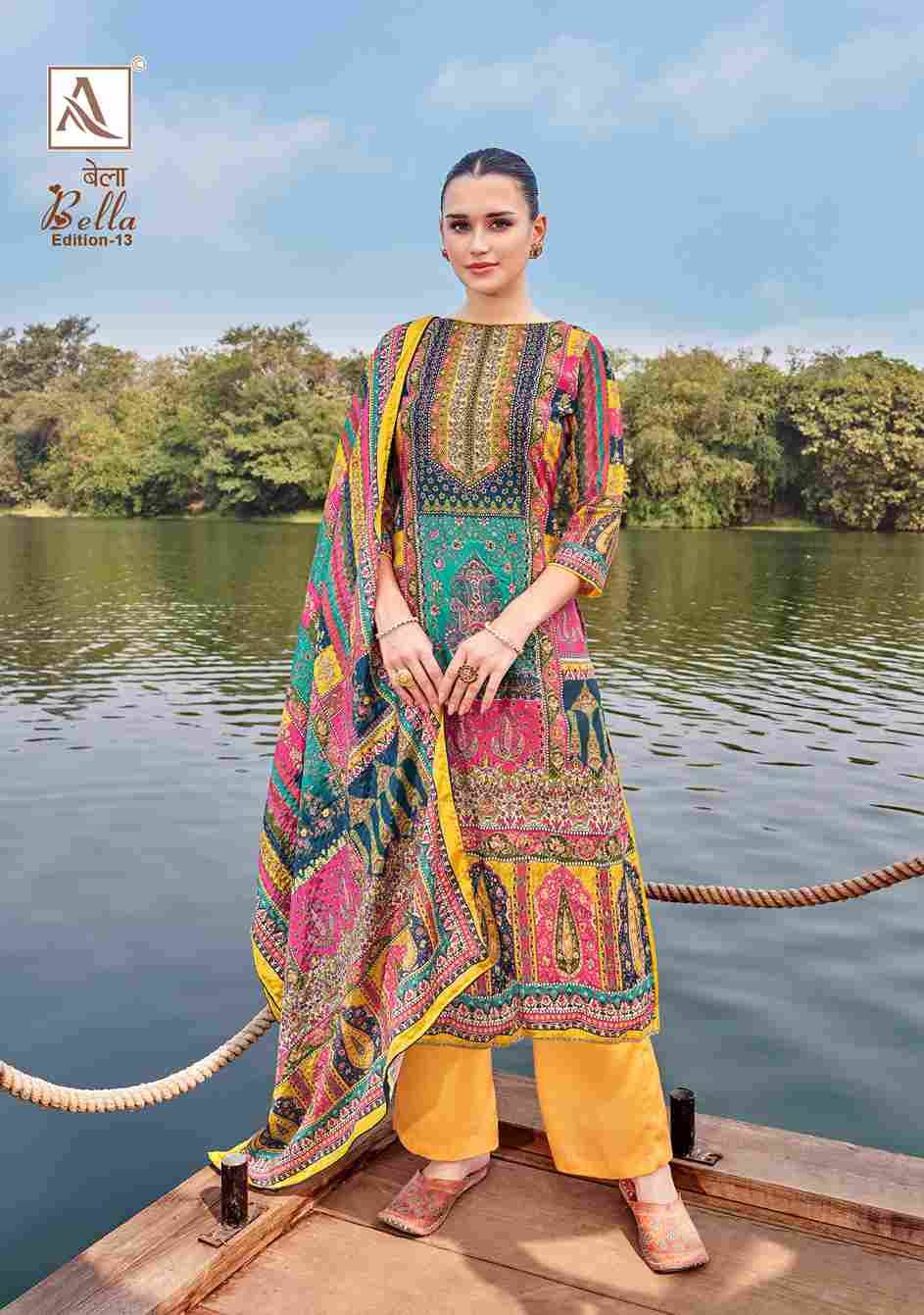 Bella Vol-13 By Alok Suit 1768-001 To 1768-006 Series Beautiful Festive Suits Stylish Fancy Colorful Casual Wear & Ethnic Wear Pure Muslin Print Dresses At Wholesale Price