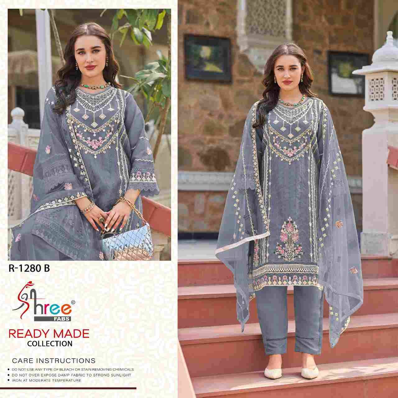 Shree Fabs Hit Design R-1280 Colours By Shree Fabs R-1280-A To R-1280-D Series Beautiful Pakistani Suits Stylish Fancy Colorful Party Wear & Occasional Wear Organza Embroidered Dresses At Wholesale Price