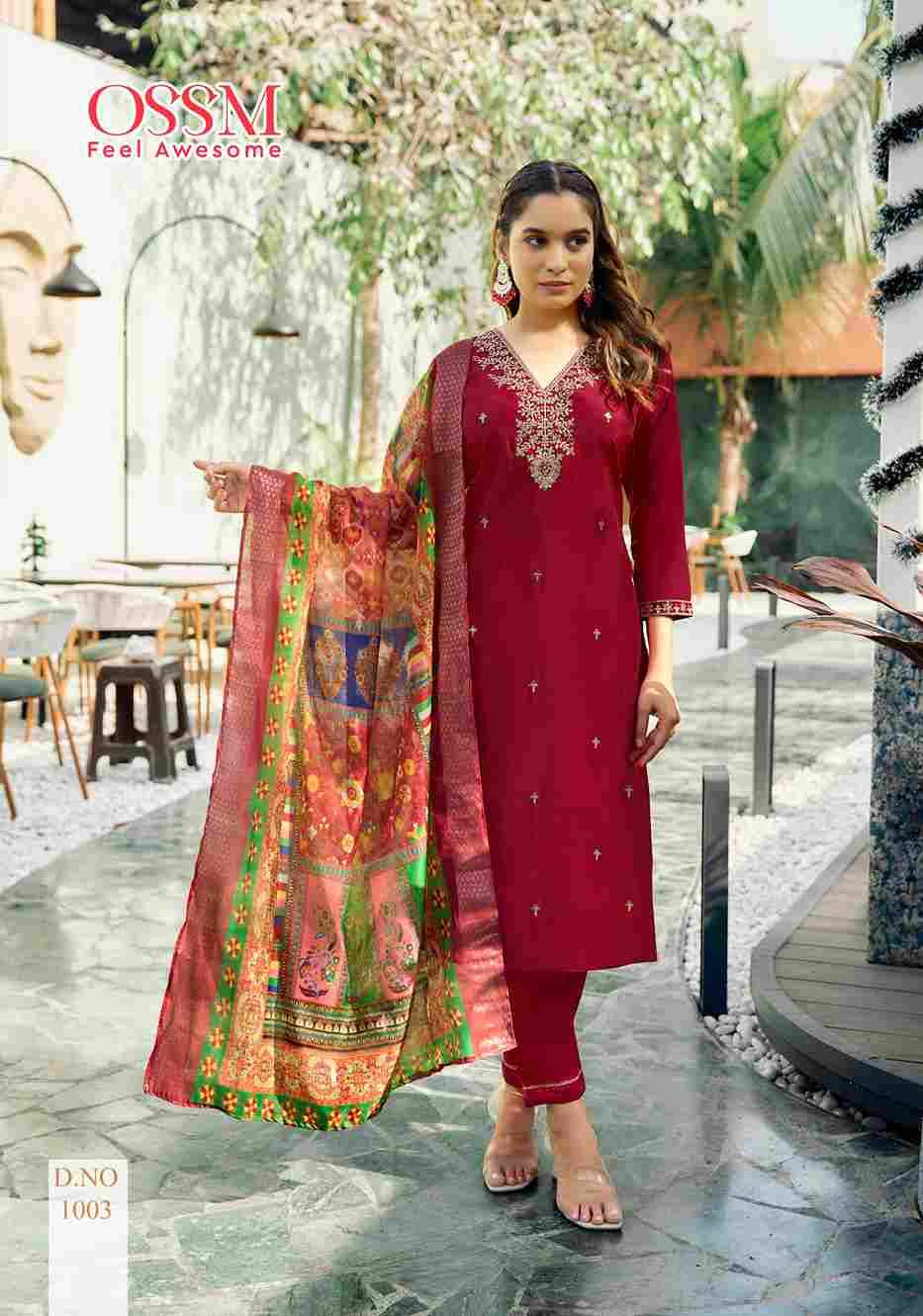 Rangat By Ossm 1001 To 1006 Series Beautiful Stylish Festive Suits Fancy Colorful Casual Wear & Ethnic Wear & Ready To Wear Pure Viscose Silk Dresses At Wholesale Price