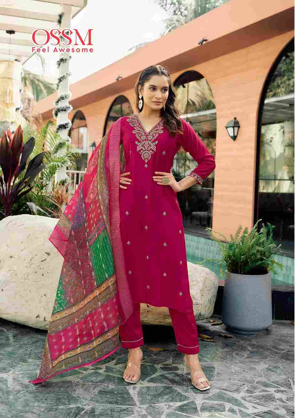 Rangat By Ossm 1001 To 1006 Series Beautiful Stylish Festive Suits Fancy Colorful Casual Wear & Ethnic Wear & Ready To Wear Pure Viscose Silk Dresses At Wholesale Price