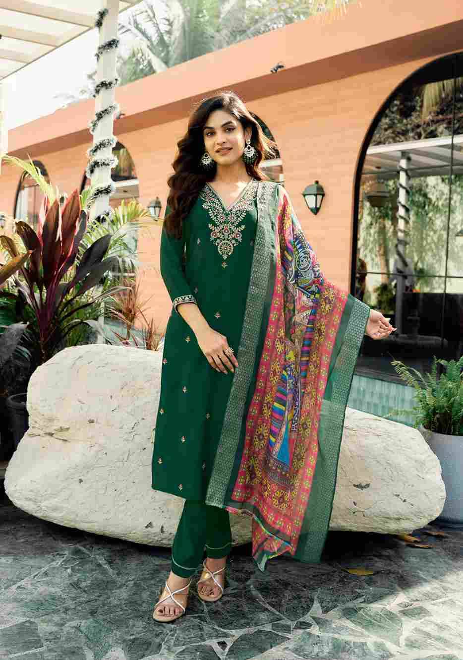 Rangat By Ossm 1001 To 1006 Series Beautiful Stylish Festive Suits Fancy Colorful Casual Wear & Ethnic Wear & Ready To Wear Pure Viscose Silk Dresses At Wholesale Price