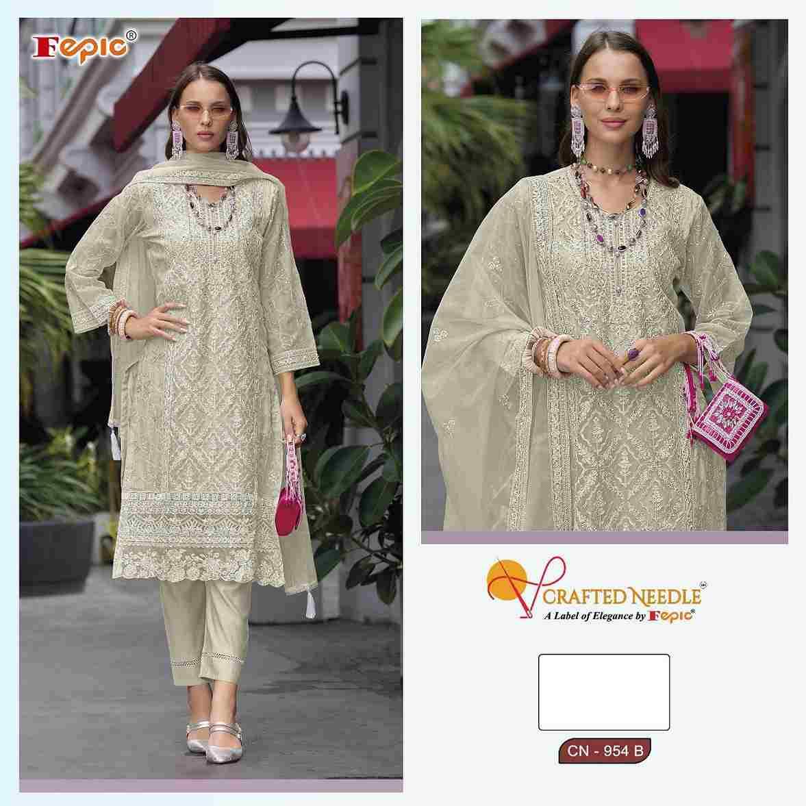 Fepic 954 Colours By Fepic 954-A To 954-C Series Beautiful Pakistani Suits Colorful Stylish Fancy Casual Wear & Ethnic Wear Pure Organza Embroidered Dresses At Wholesale Price