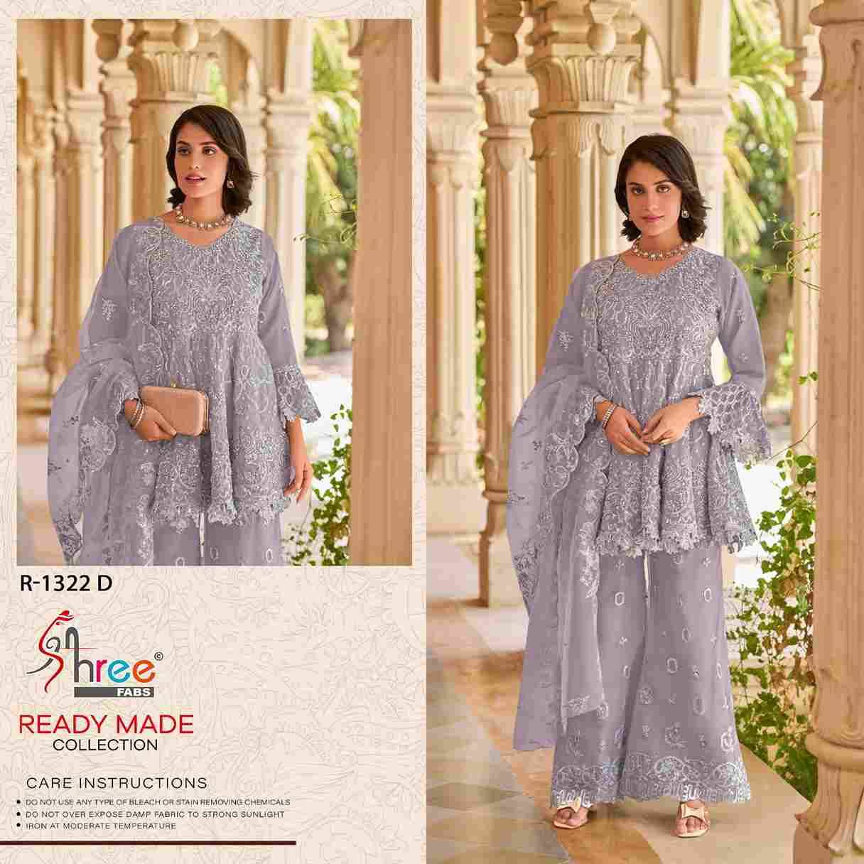 Shree Fabs Hit Design R-1322 Colours By Shree Fabs R-1322-A To R-1322-D Series Beautiful Pakistani Suits Stylish Fancy Colorful Party Wear & Occasional Wear Pure Organza Embroidered Dresses At Wholesale Price