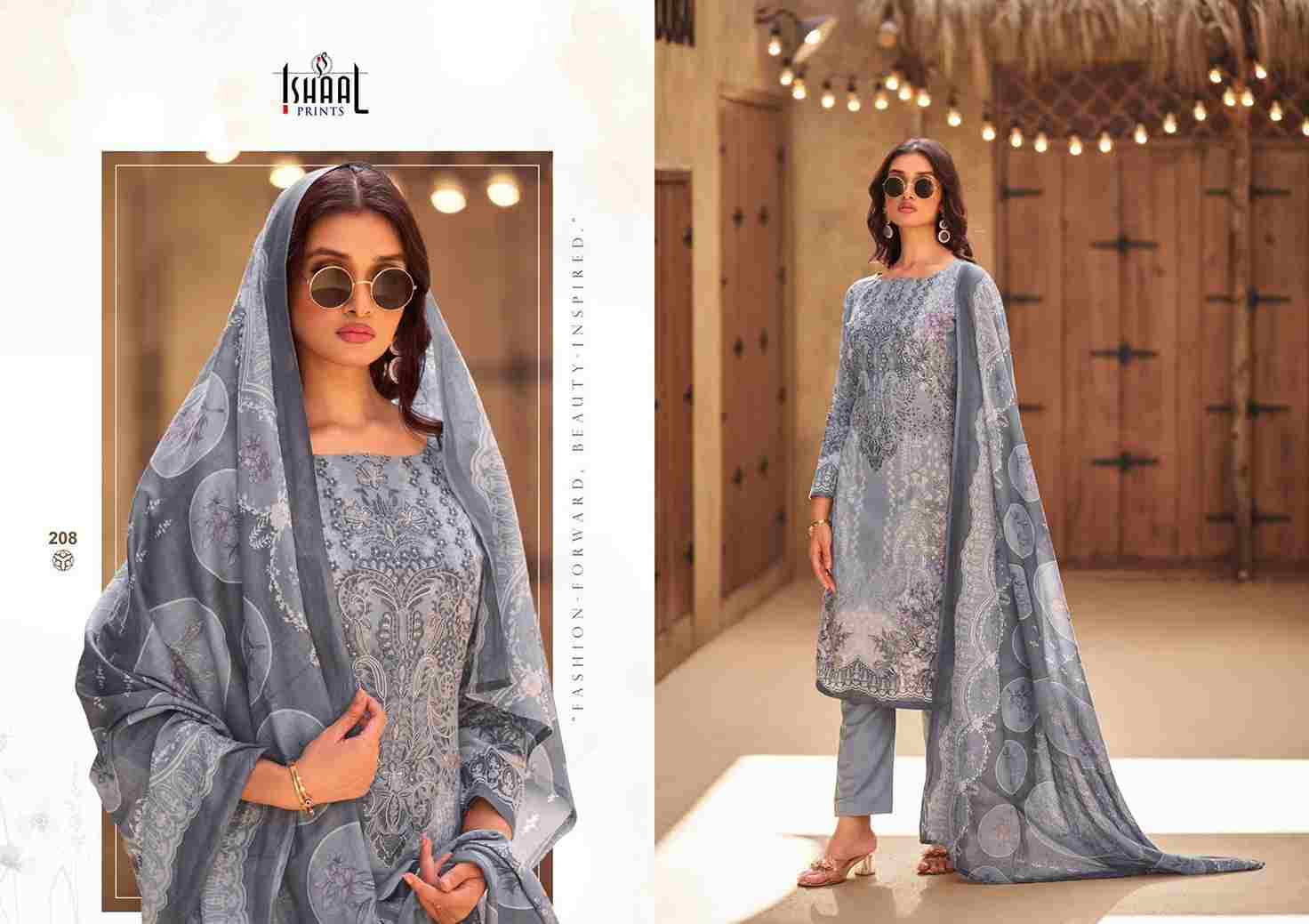 Maira Vol-2 By Ishaal Prints 201 To 208 Series Beautiful Suits Colorful Stylish Fancy Casual Wear & Ethnic Wear Pure Lawn Printed Dresses At Wholesale Price