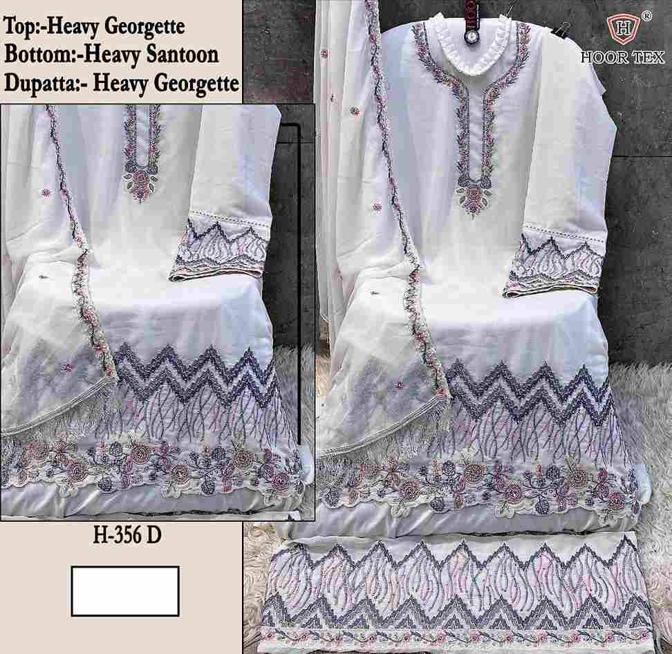 Hoor Tex Hit Design H-356 Colours By Hoor Tex H-356-A To H-356-F Series Designer Festive Pakistani Suits Collection Beautiful Stylish Fancy Colorful Party Wear & Occasional Wear Heavy Georgette With Embroidered Dresses At Wholesale Price