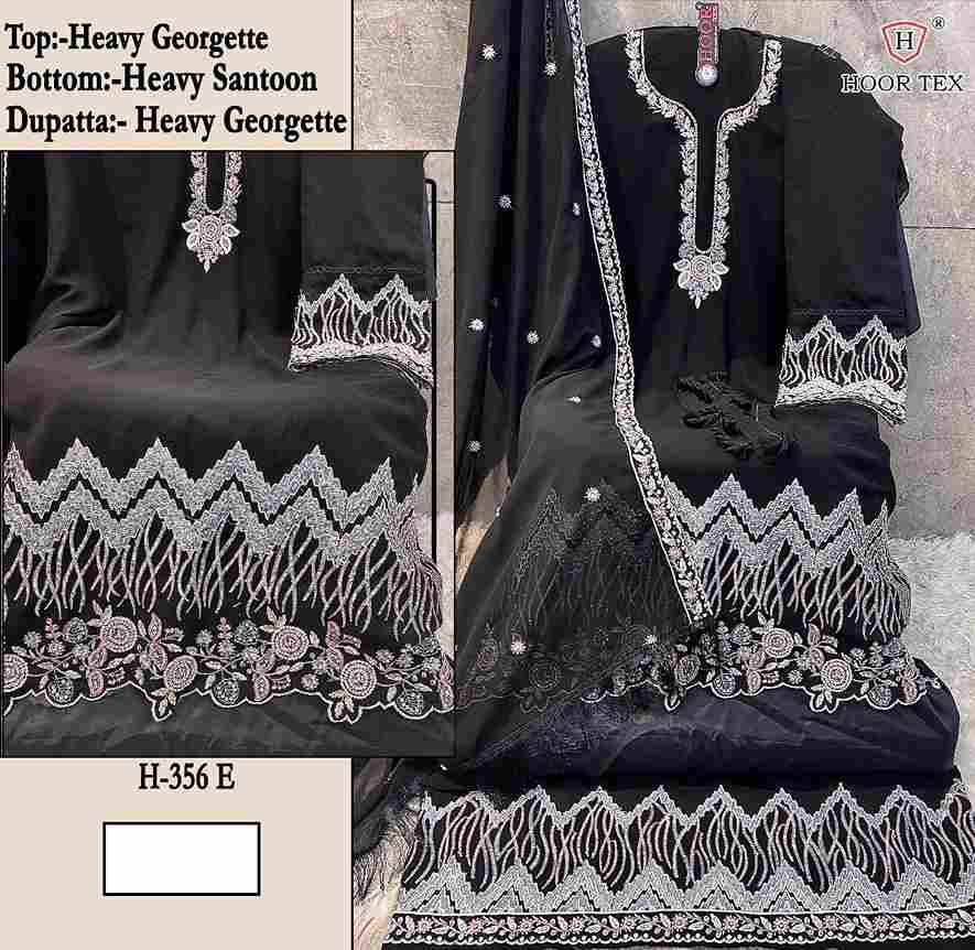 Hoor Tex Hit Design H-356 Colours By Hoor Tex H-356-A To H-356-F Series Designer Festive Pakistani Suits Collection Beautiful Stylish Fancy Colorful Party Wear & Occasional Wear Heavy Georgette With Embroidered Dresses At Wholesale Price