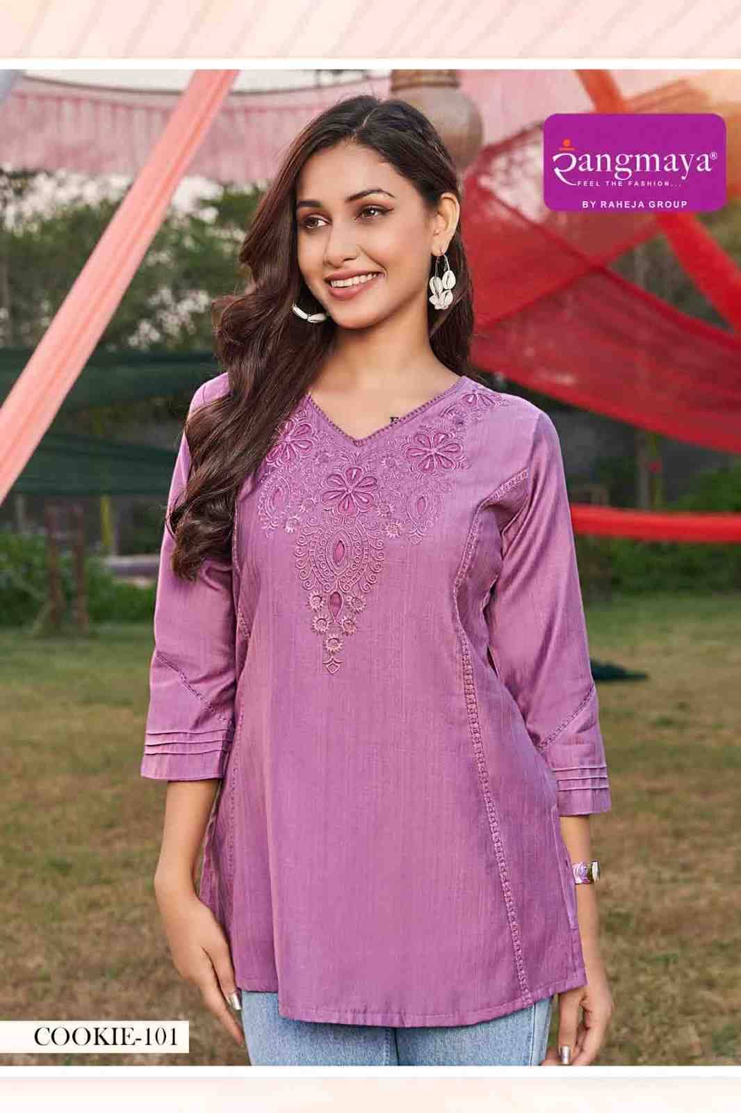 Cookie By Rangmaya 101 To 108 Series Designer Stylish Fancy Colorful Beautiful Party Wear & Ethnic Wear Collection Fancy Tops At Wholesale Price