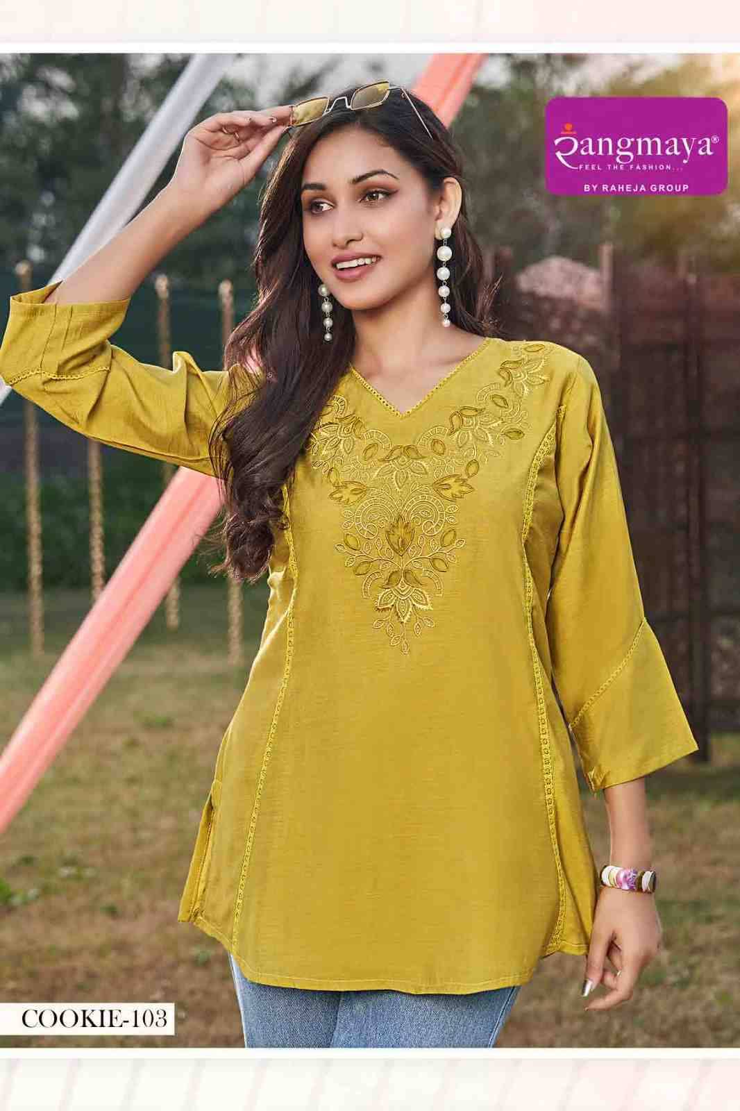 Cookie By Rangmaya 101 To 108 Series Designer Stylish Fancy Colorful Beautiful Party Wear & Ethnic Wear Collection Fancy Tops At Wholesale Price