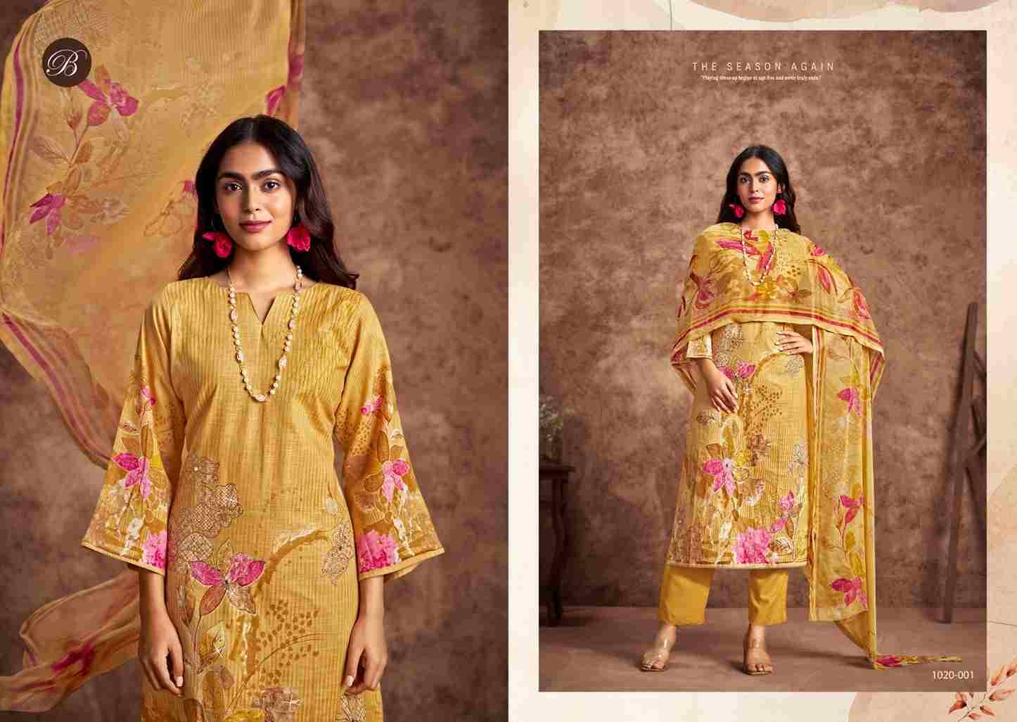 Mahek By Belliza 1020-001 To 1020-004 Series Beautiful Festive Suits Stylish Fancy Colorful Casual Wear & Ethnic Wear Pure Cotton Print Dresses At Wholesale Price