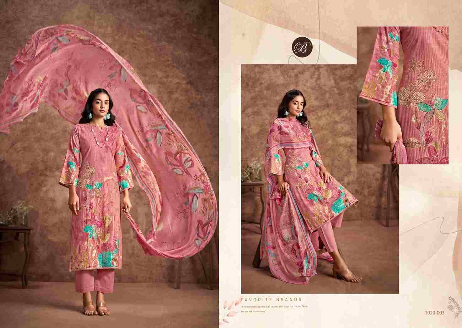 Mahek By Belliza 1020-001 To 1020-004 Series Beautiful Festive Suits Stylish Fancy Colorful Casual Wear & Ethnic Wear Pure Cotton Print Dresses At Wholesale Price