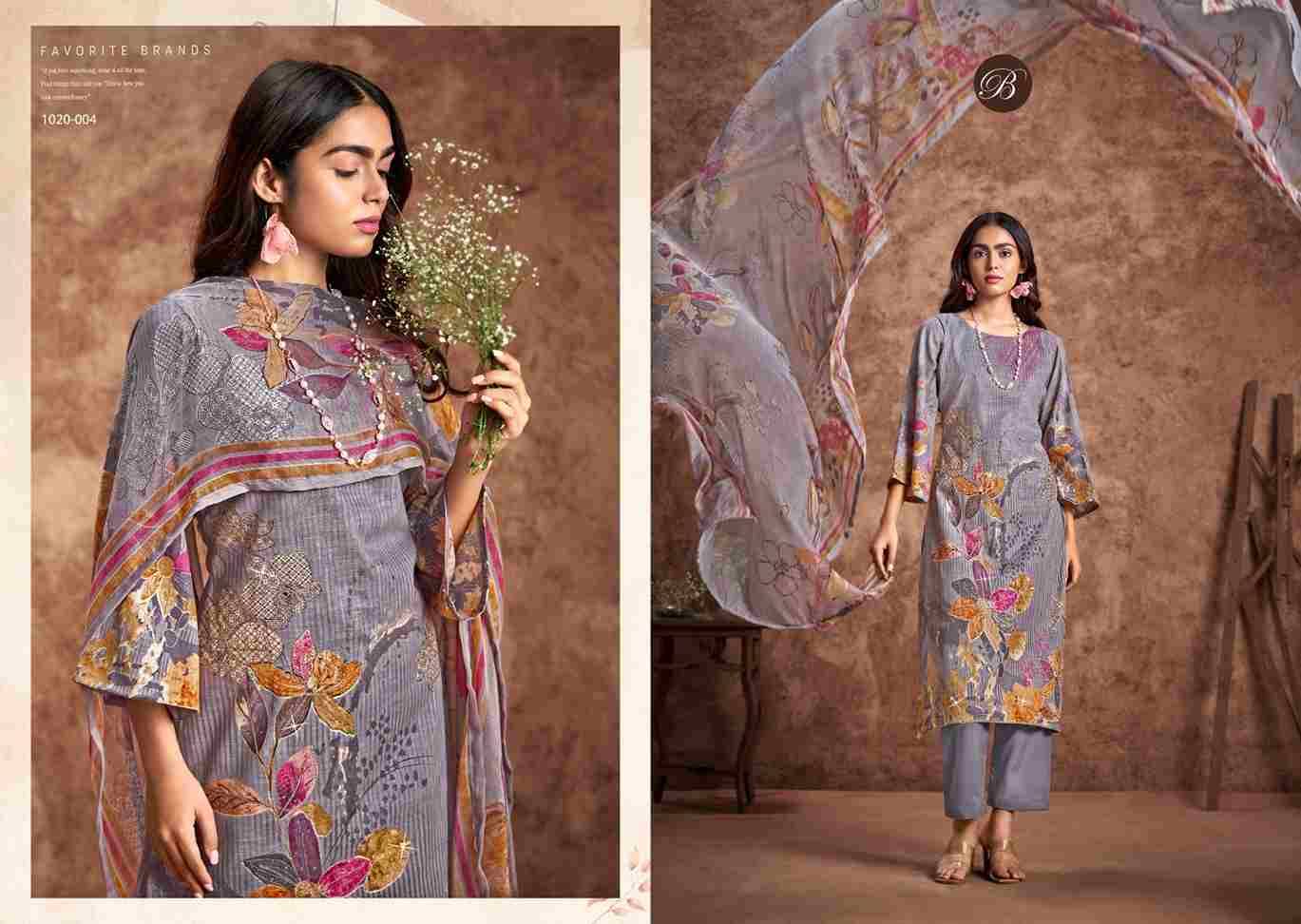 Mahek By Belliza 1020-001 To 1020-004 Series Beautiful Festive Suits Stylish Fancy Colorful Casual Wear & Ethnic Wear Pure Cotton Print Dresses At Wholesale Price