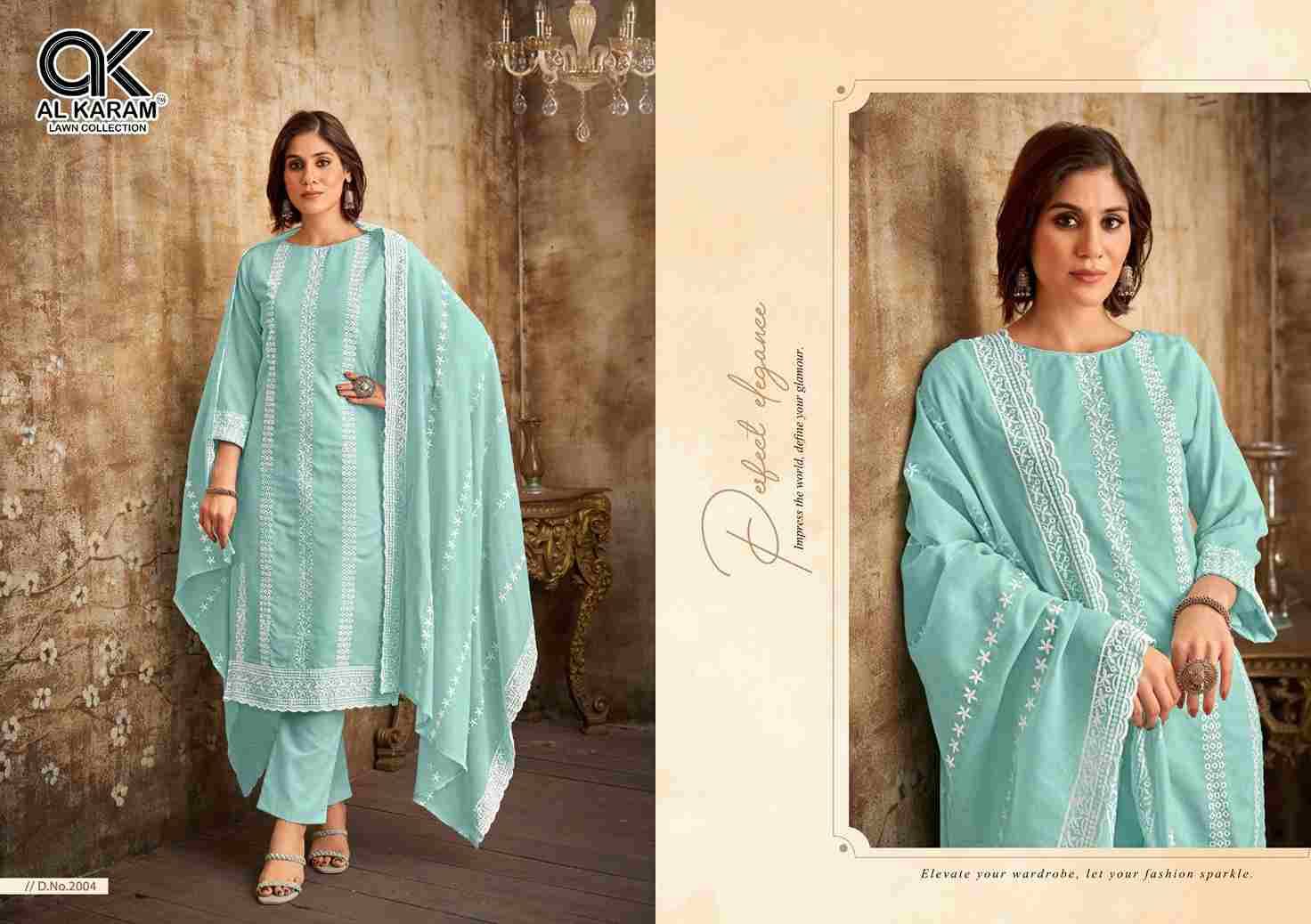 Lahori Work By Al Karam Lawn Collection 2001 To 2004 Series Beautiful Pakistani Suits Stylish Fancy Colorful Casual Wear & Ethnic Wear Pure Cotton Print Dresses At Wholesale Price