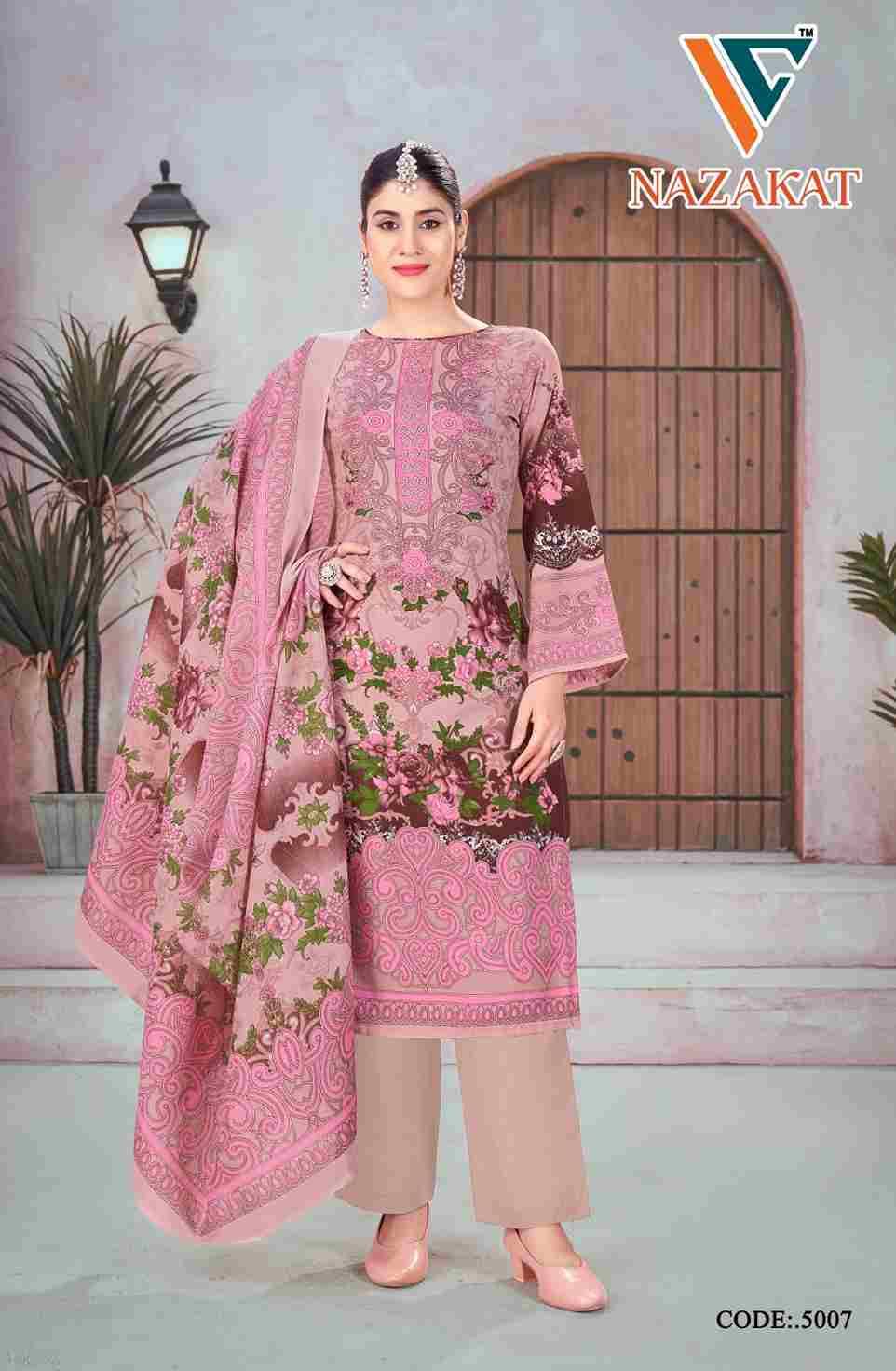 Nazakat Vol-5 By Vandana Creation 5001 To 5008 Series Beautiful Festive Suits Stylish Fancy Colorful Casual Wear & Ethnic Wear Soft Cotton Print Dresses At Wholesale Price