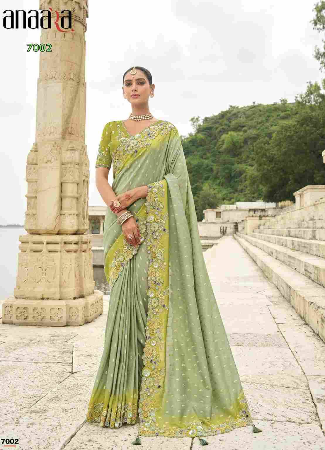 Anaara 7001 Series By Tathastu 7001 To 7011 Series Indian Traditional Wear Collection Beautiful Stylish Fancy Colorful Party Wear & Occasional Wear Silk Sarees At Wholesale Price