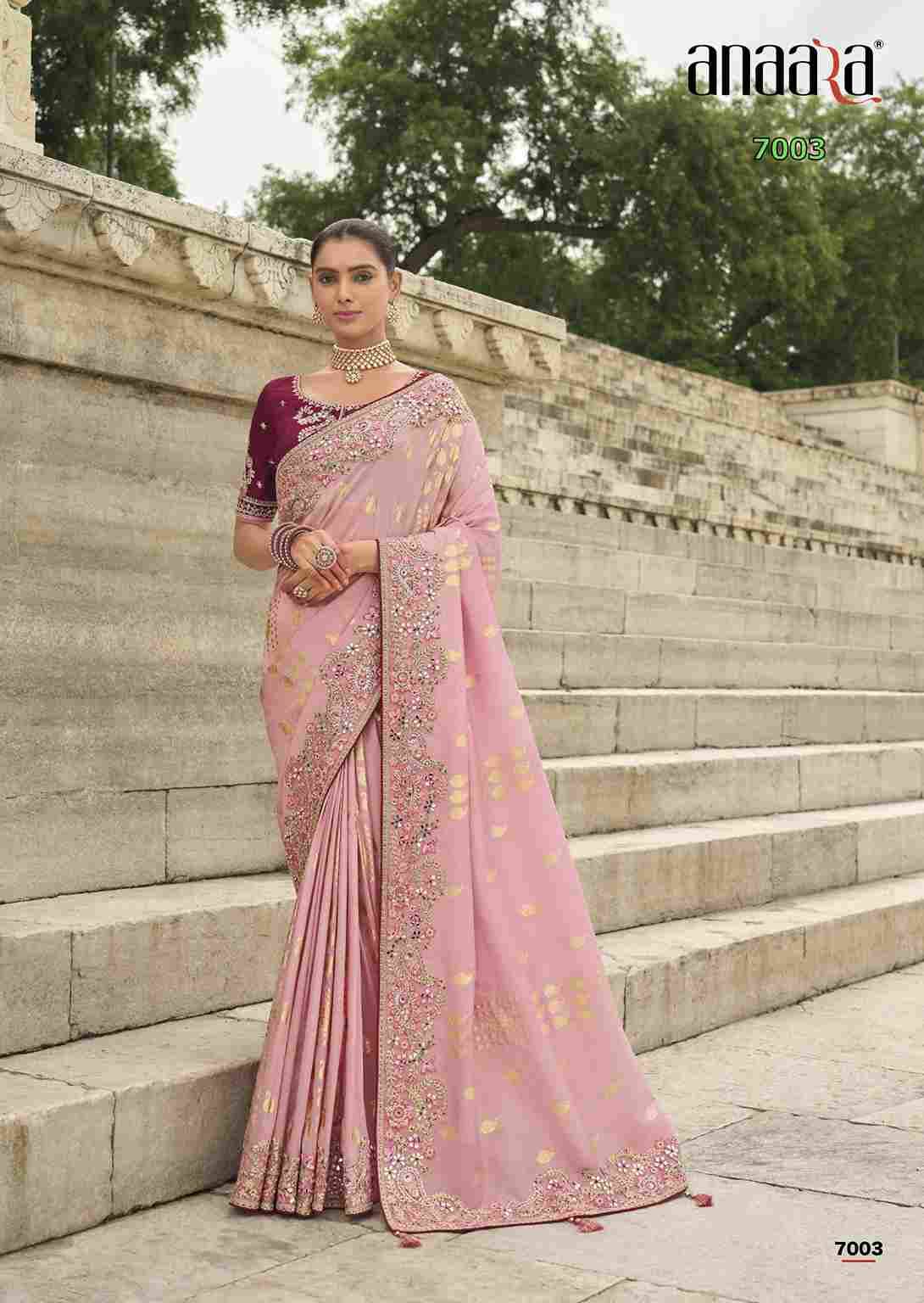 Anaara 7001 Series By Tathastu 7001 To 7011 Series Indian Traditional Wear Collection Beautiful Stylish Fancy Colorful Party Wear & Occasional Wear Silk Sarees At Wholesale Price