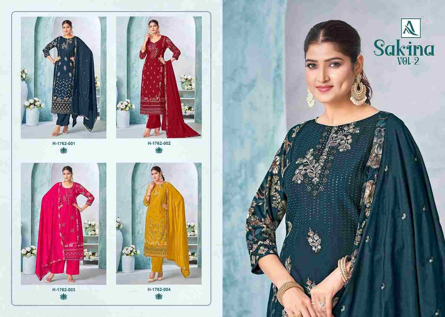 Sakina Vol-2 By Alok Suit 1762-001 To 1762-004 Series Beautiful Festive Suits Stylish Fancy Colorful Casual Wear & Ethnic Wear Pure Viscose Rayon Print Dresses At Wholesale Price