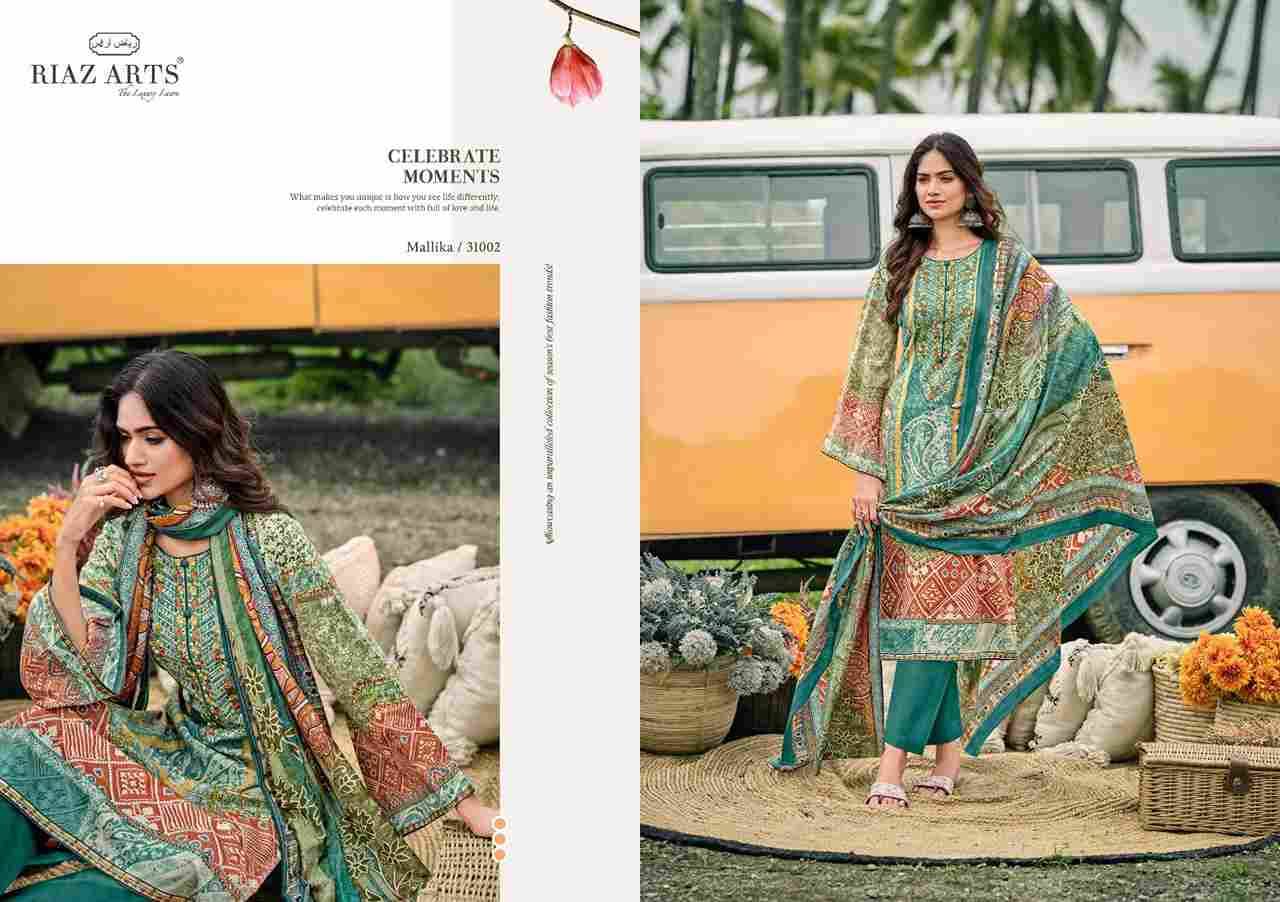 Mallika By Riaz Arts 31001 To 31008 Series Beautiful Festive Suits Stylish Fancy Colorful Casual Wear & Ethnic Wear Pure Lawn Print Dresses At Wholesale Price