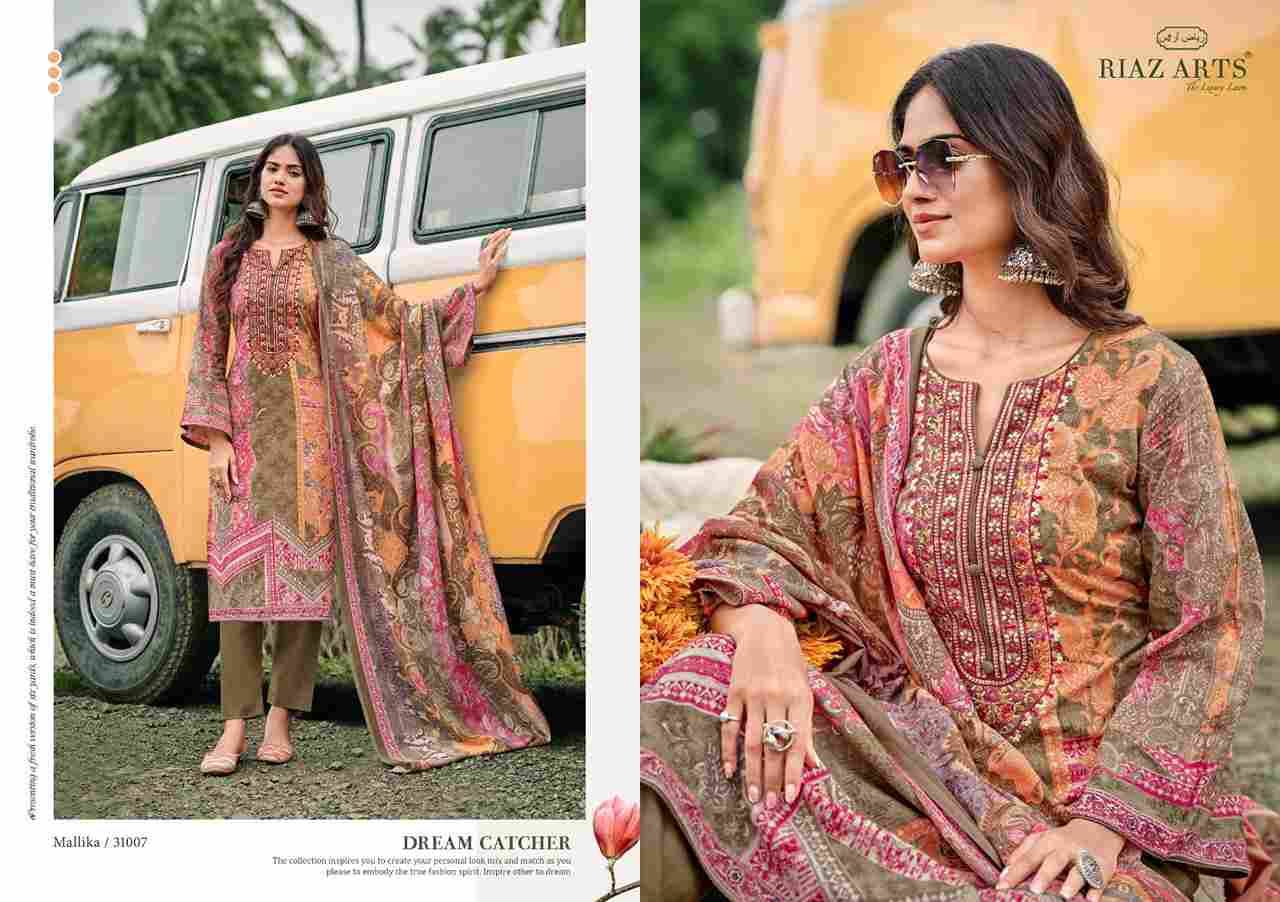 Mallika By Riaz Arts 31001 To 31008 Series Beautiful Festive Suits Stylish Fancy Colorful Casual Wear & Ethnic Wear Pure Lawn Print Dresses At Wholesale Price