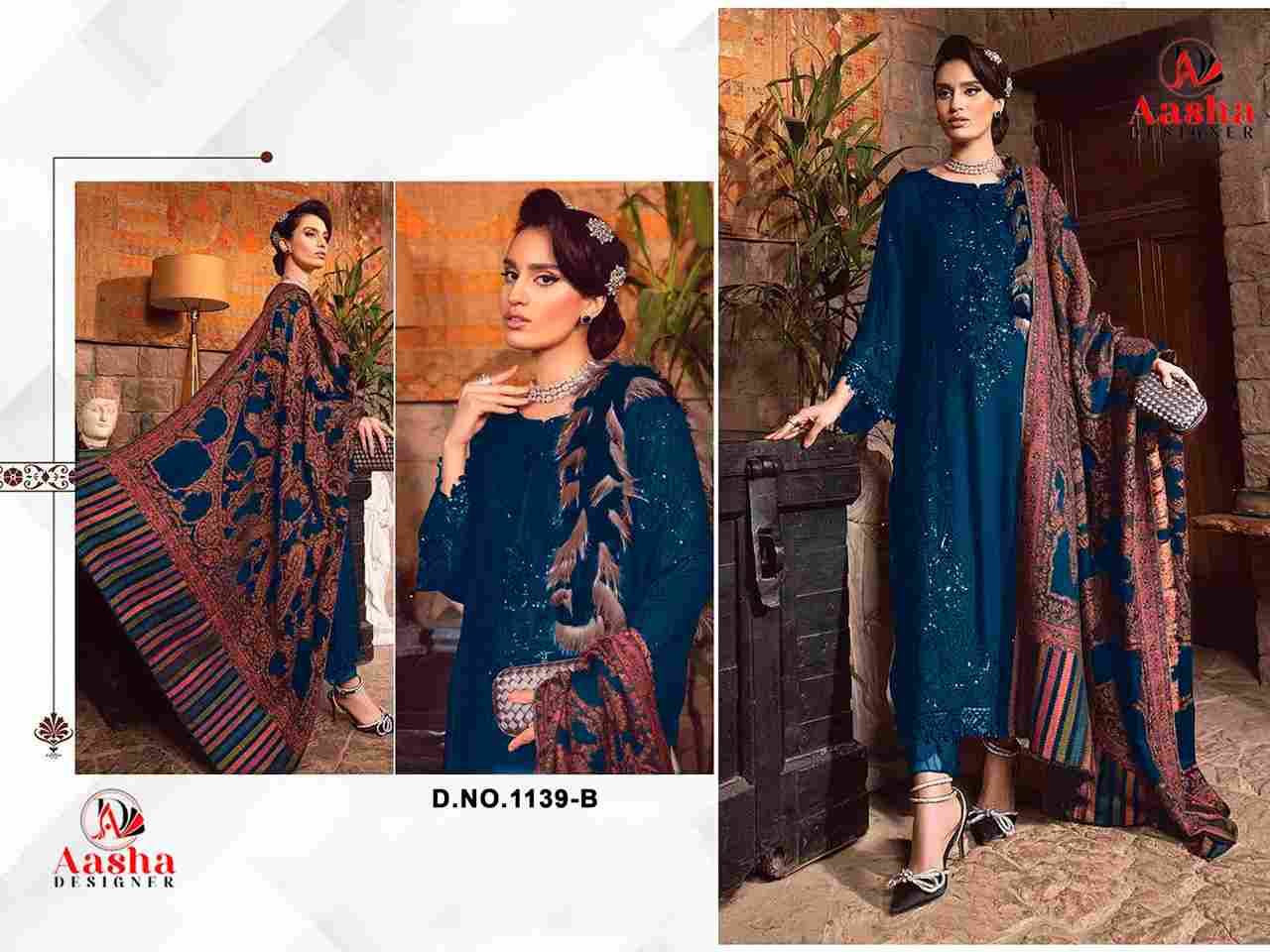 Aasha 1139 Colours By Aasha Designer 1139-A To 1139-D Series Pakistani Suits Beautiful Fancy Colorful Stylish Party Wear & Occasional Wear Heavy Rayon Embroidery Dresses At Wholesale Price